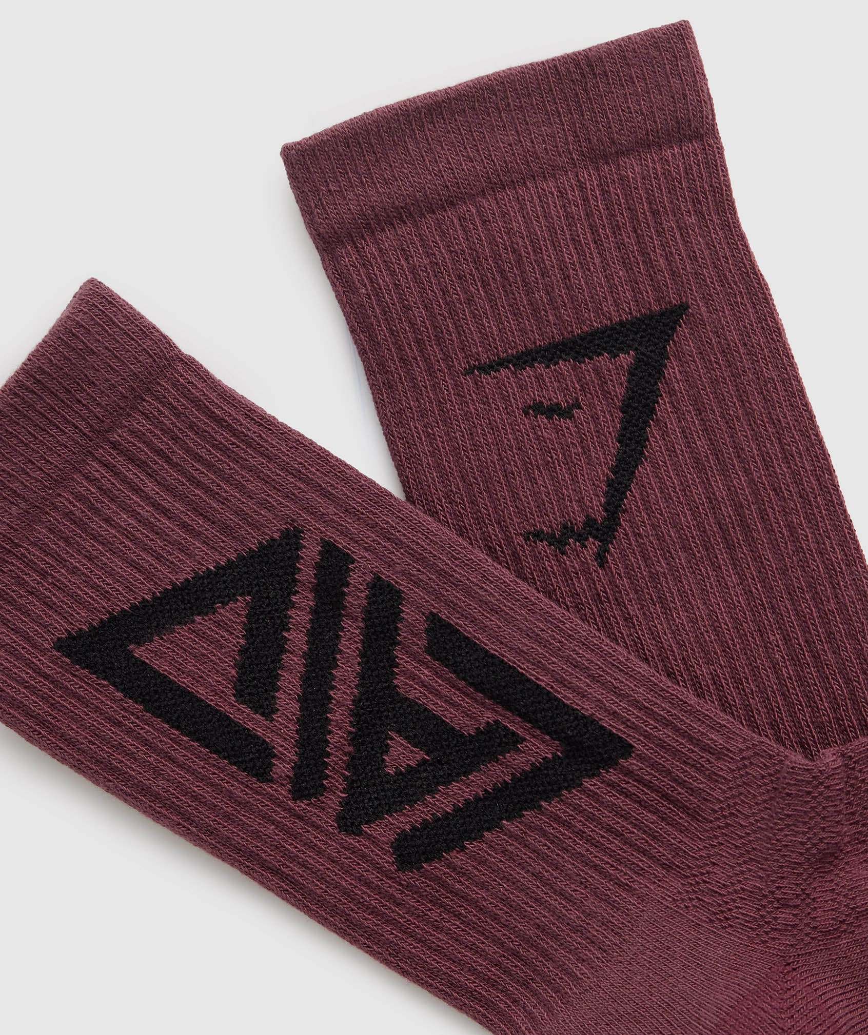 GS x David Laid Crew Socks 1pk - Magenta Brown - Image 2