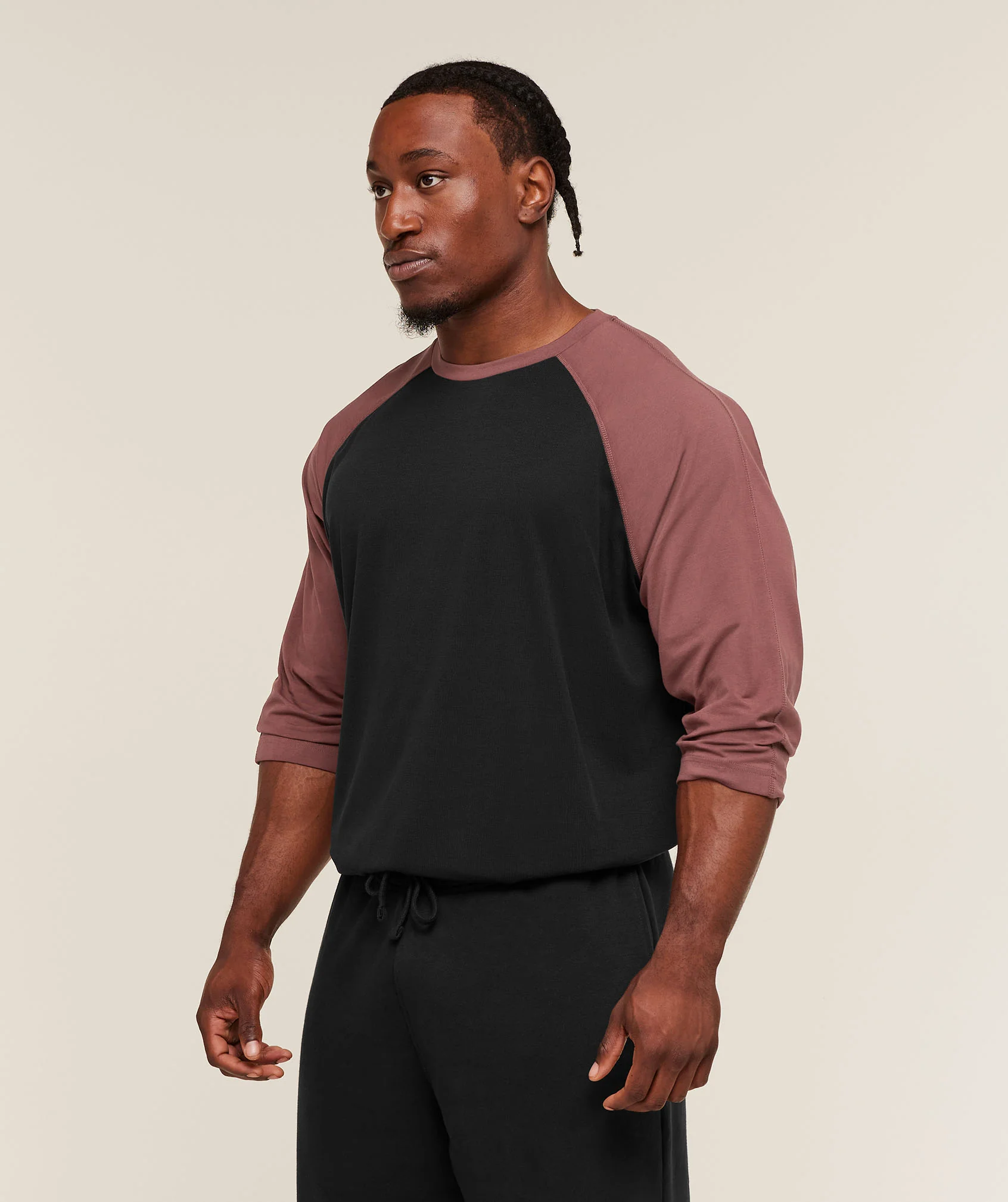 Gymshark Bodybuilding 1/3 Long Sleeve Graphic T-Shirt - Black/Burgundy Brown - Image 3