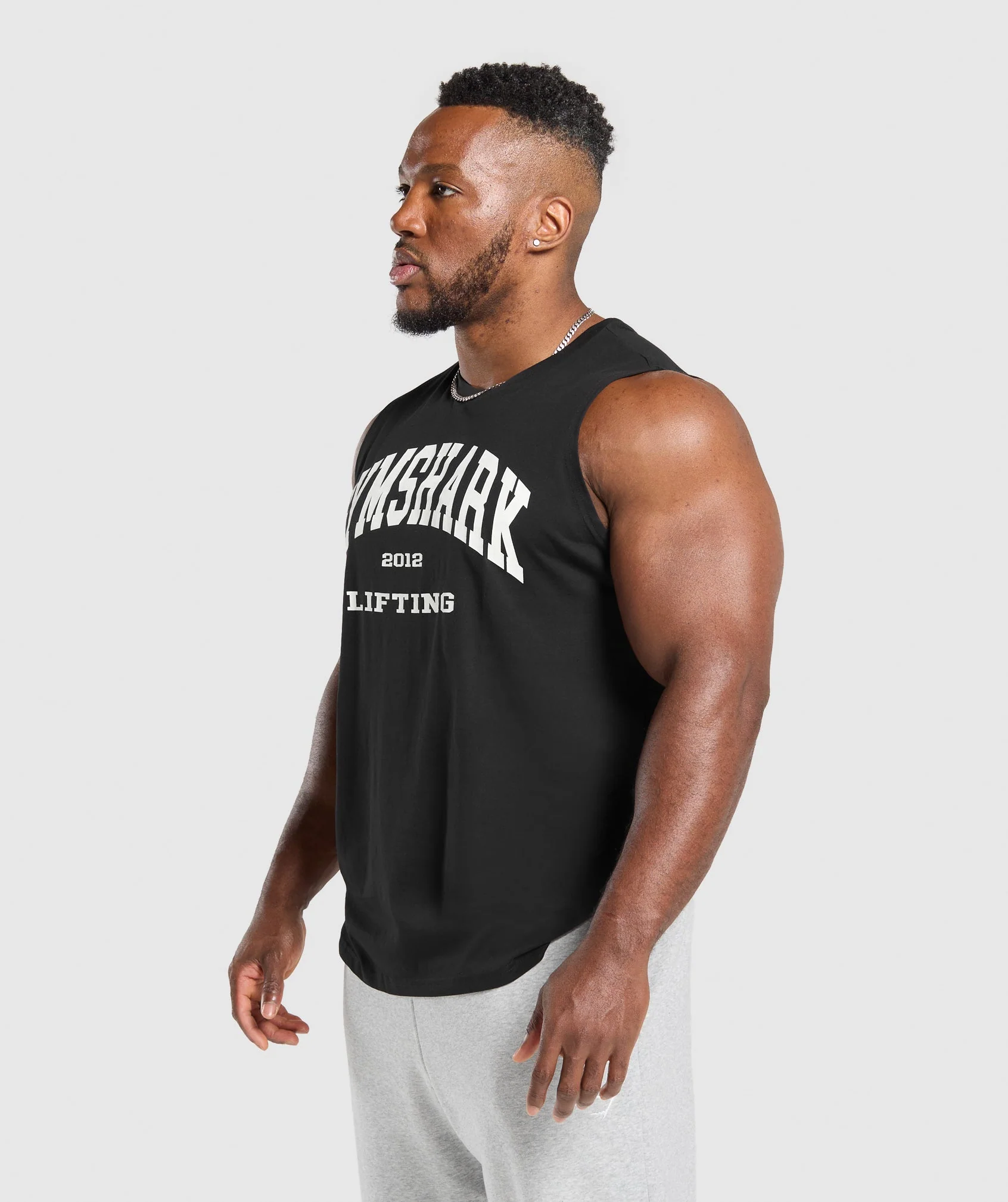 Gymshark 2012 Lifting Cut off Tank - Black - Image 2
