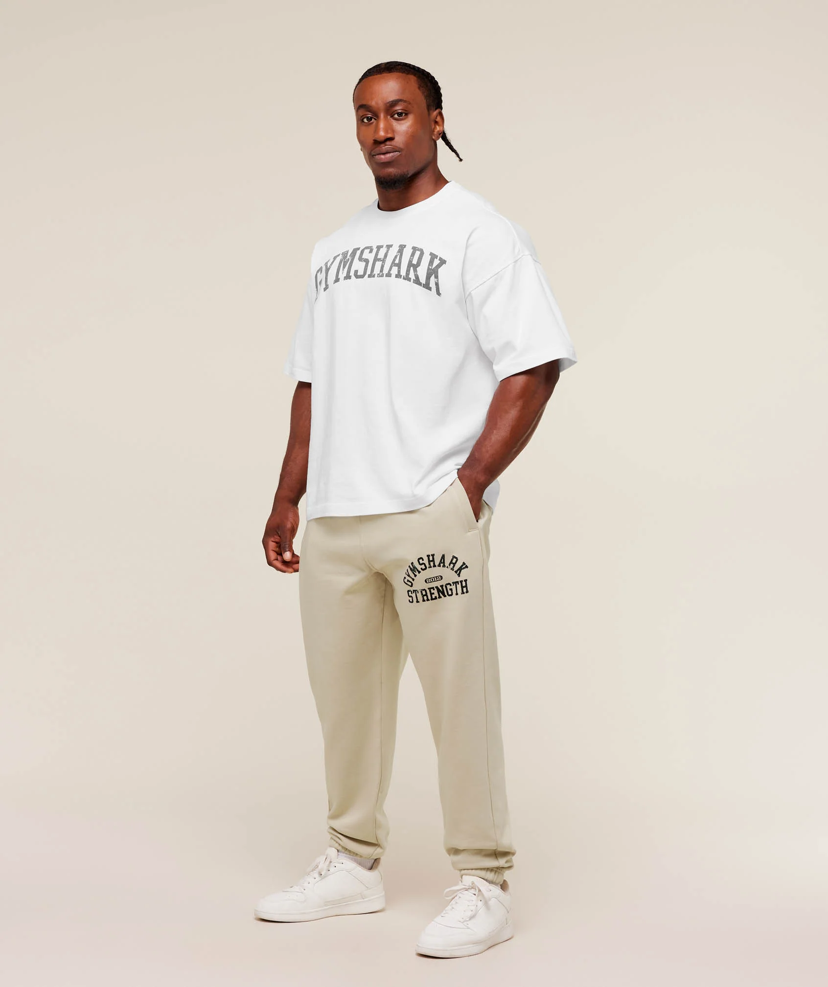 Gymshark 2012 Strength Joggers - Pebble Grey - Image 7