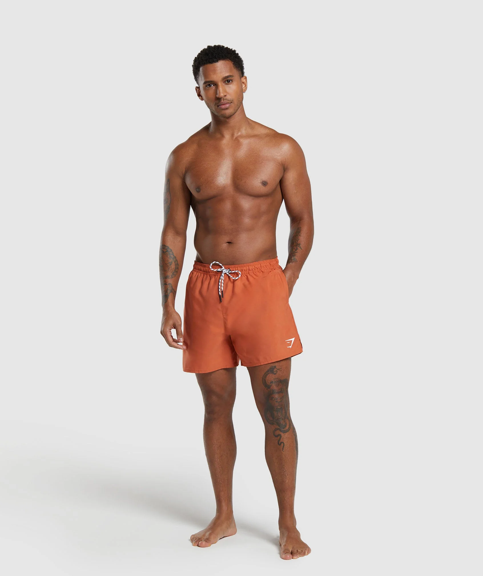 Gymshark 5" Swim Shorts - Muted Orange - Image 4