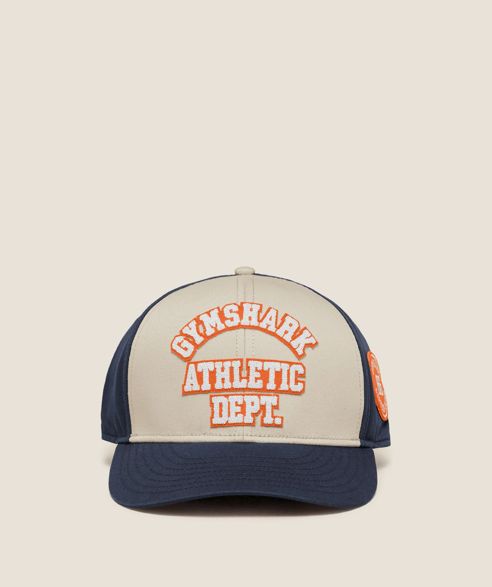 Gymshark 6 Panel Collegiate Trucker - Tinted White/Heavy Blue