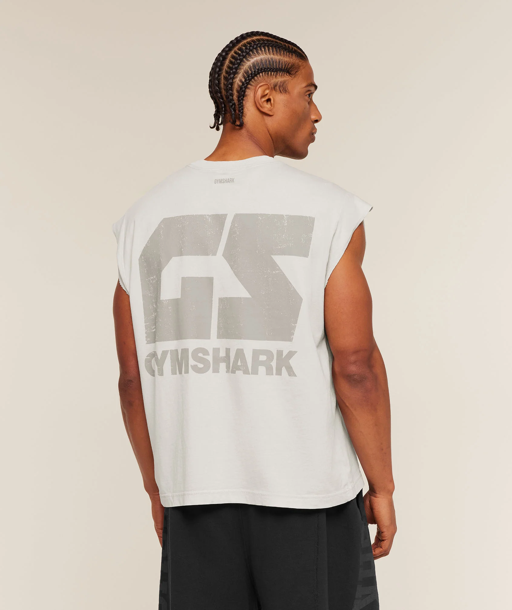 Gymshark Accent Capped Sleeve T-Shirt - Light Grey