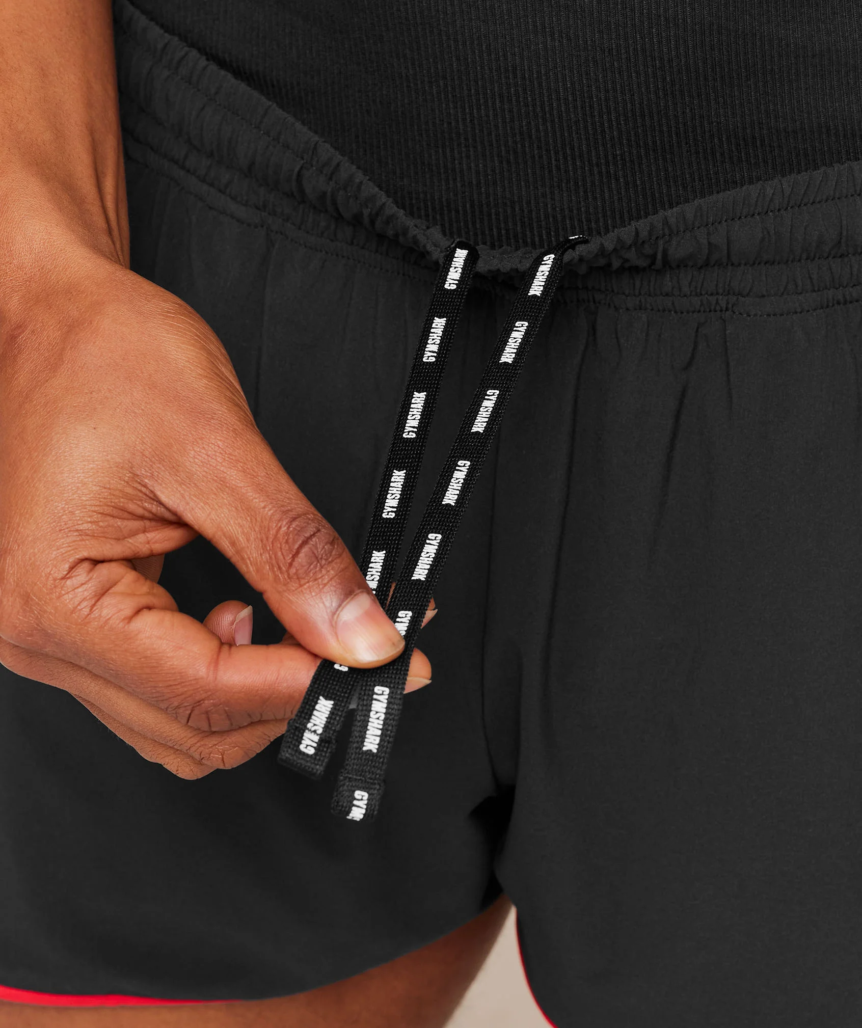 Gymshark Accent Conditioning Shorts - Black/Conditioning Red - Image 5