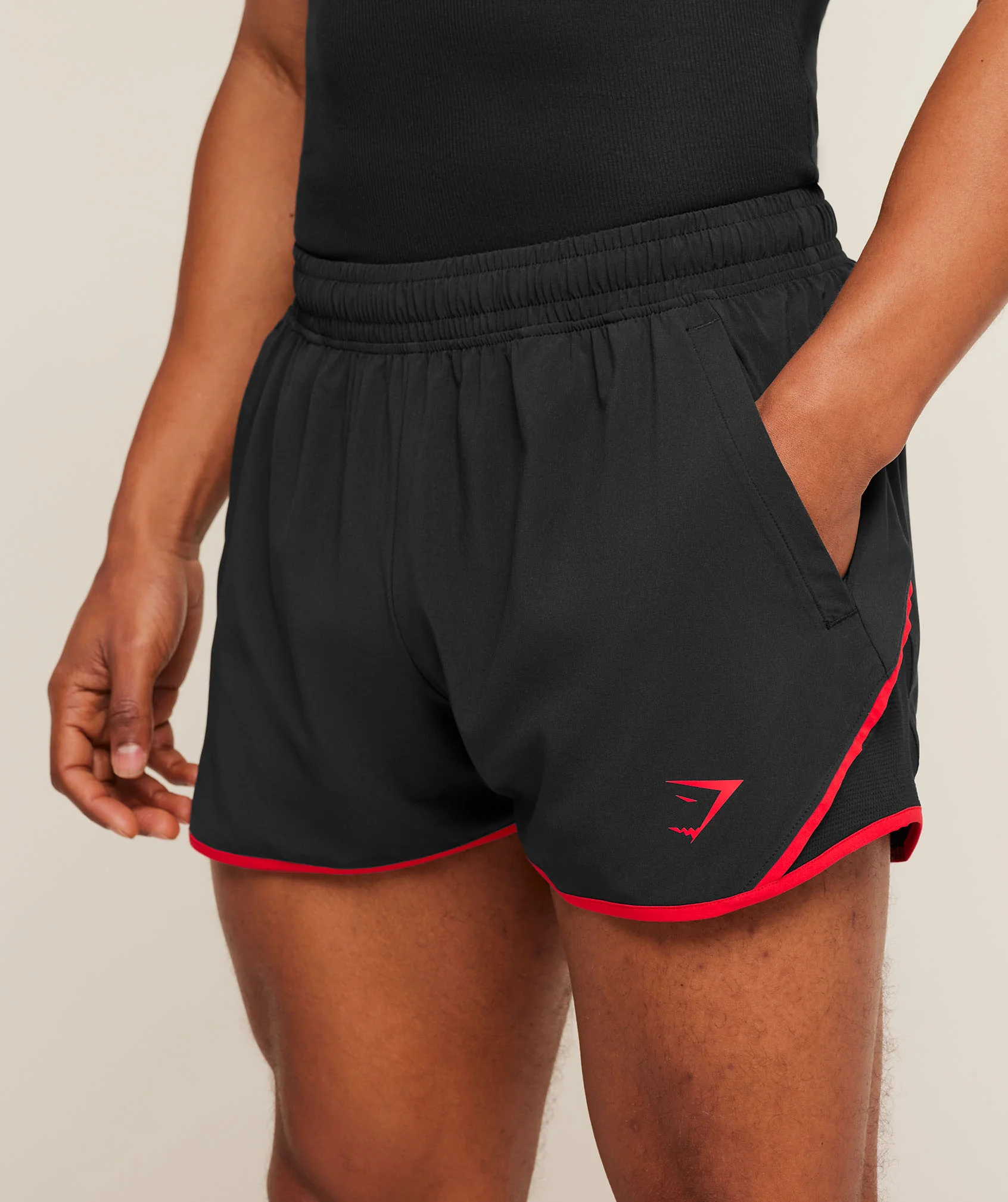 Gymshark Accent Conditioning Shorts - Black/Conditioning Red - Image 6