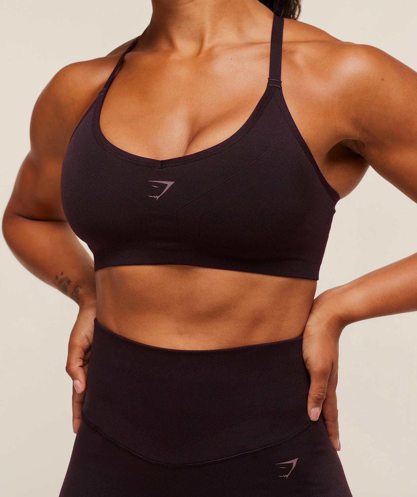 Gymshark Activate Seamless Bralette - Plum Brown - Image 7