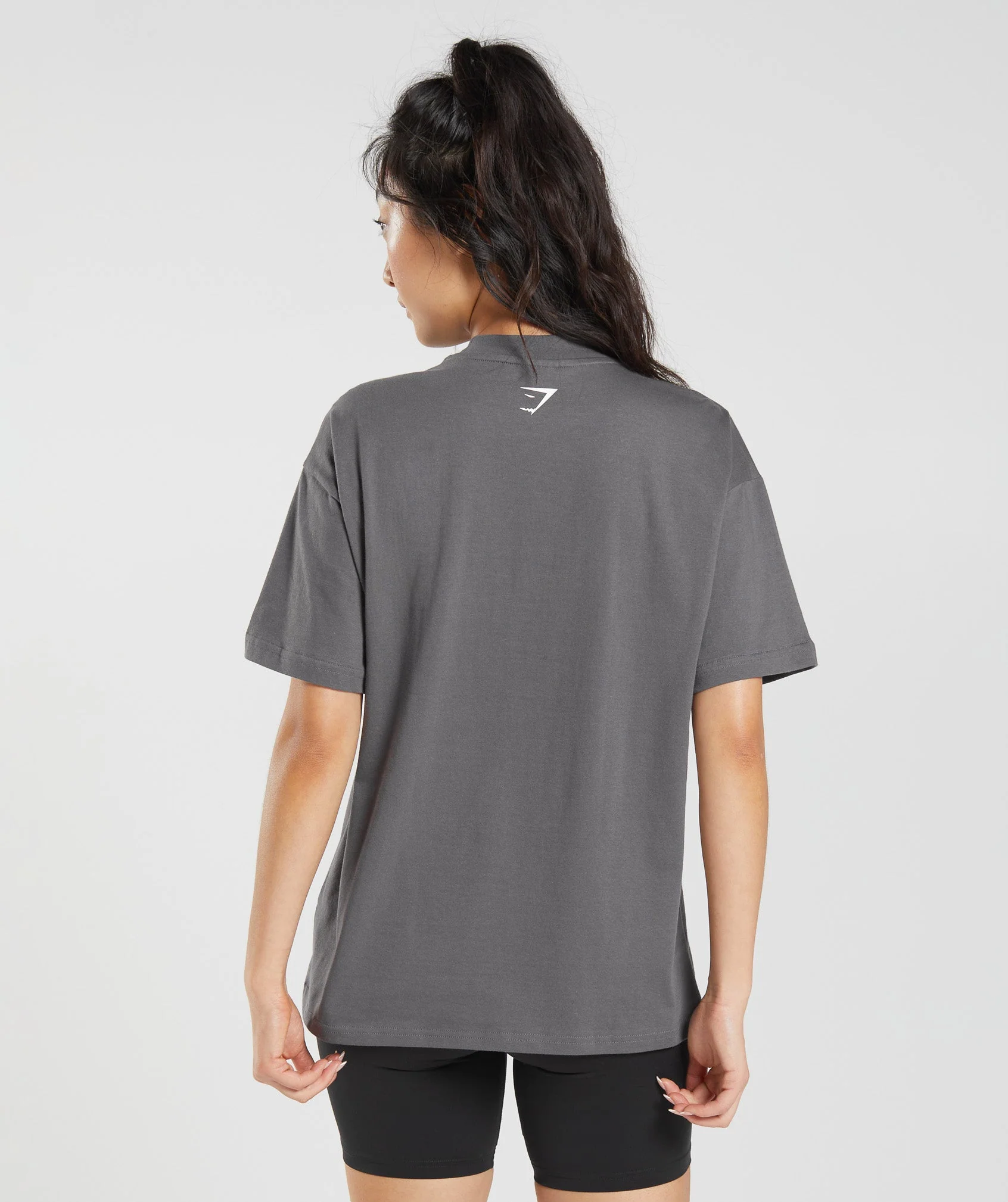 Gymshark Activated Graphic Oversized T-Shirt - Silhouette Grey - Image 2