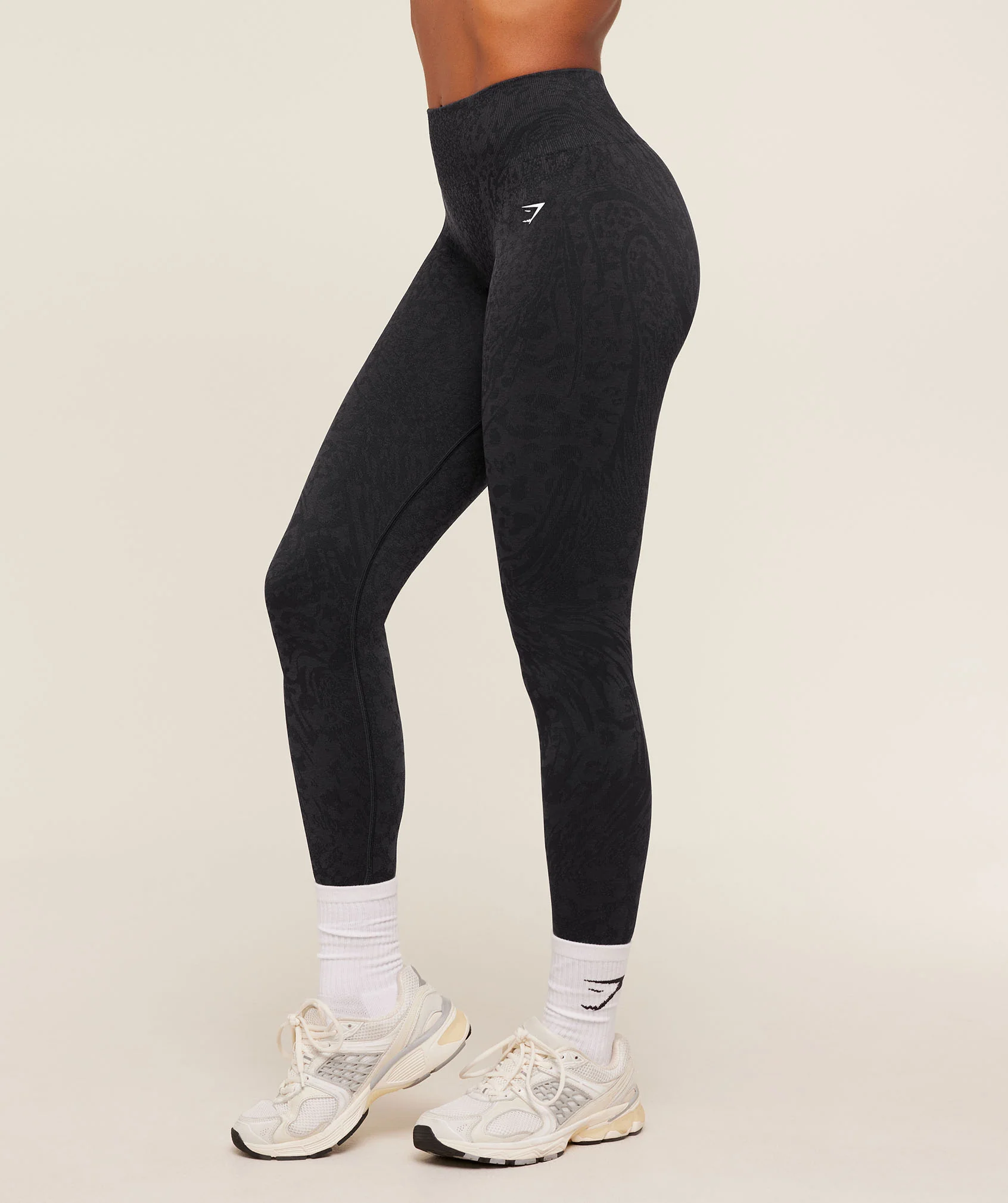 Gymshark Adapt Animal X Whitney Leggings - Black / Asphalt Grey - Image 4