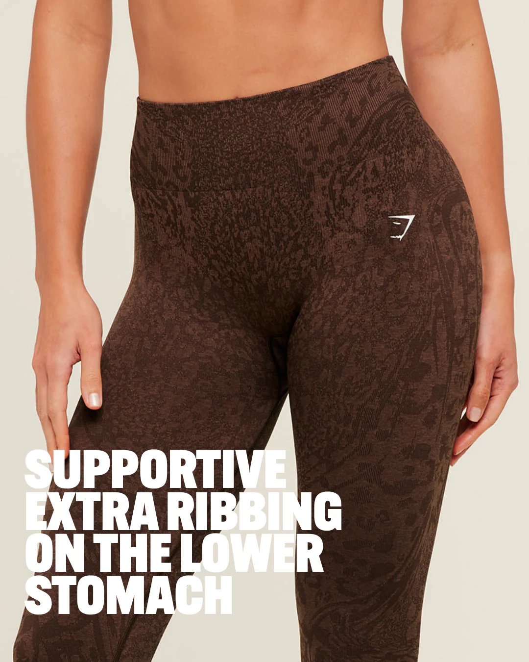 Gymshark Adapt Animal X Whitney Leggings - GS Archive Brown/GS Soft Brown - Image 2