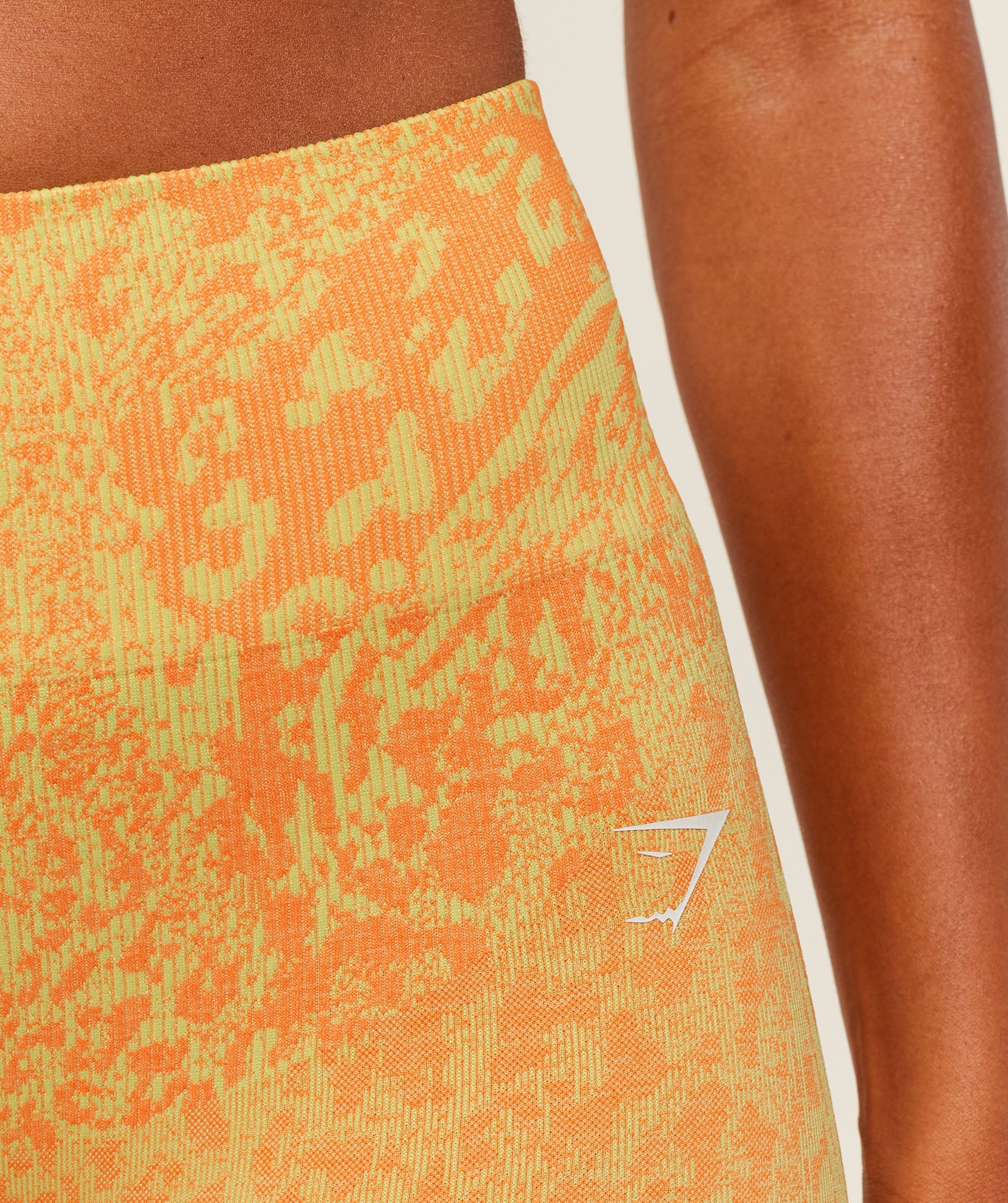 Gymshark Adapt Animal X Whitney Leggings - Sorbet Yellow / Dayglow Peach - Image 7