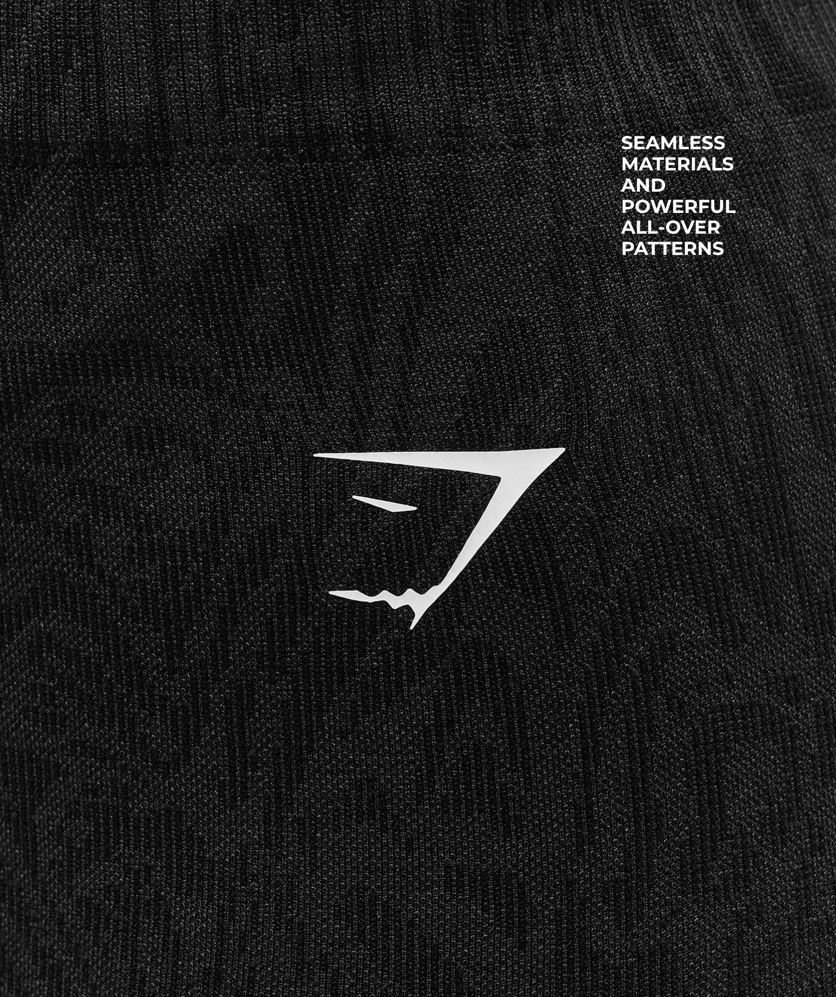 Gymshark Adapt Animal Seamless Leggings - Black/Asphalt Grey - Image 6
