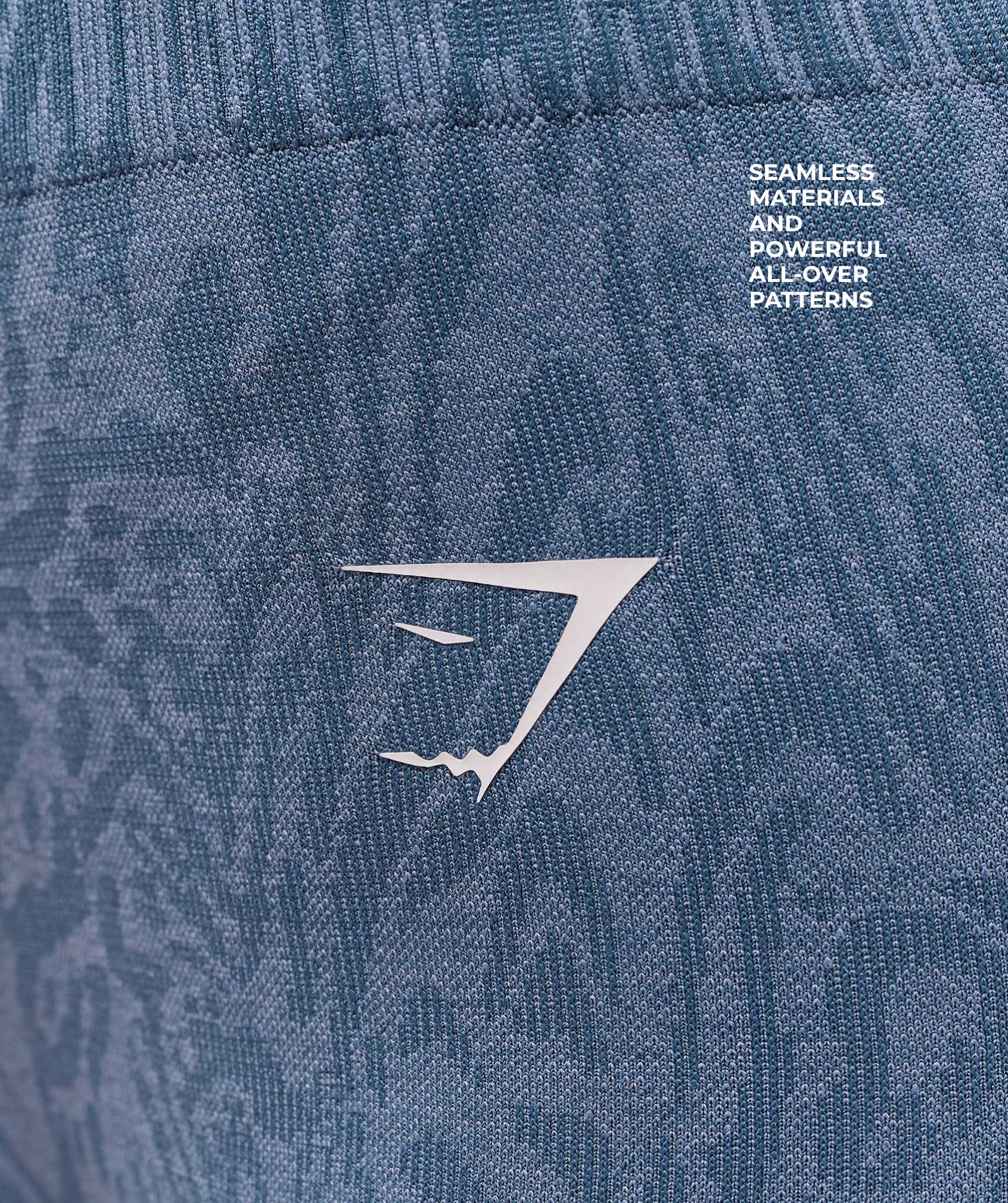 Gymshark Adapt Animal Seamless Leggings - Worn Blue/Peri Blue - Image 6