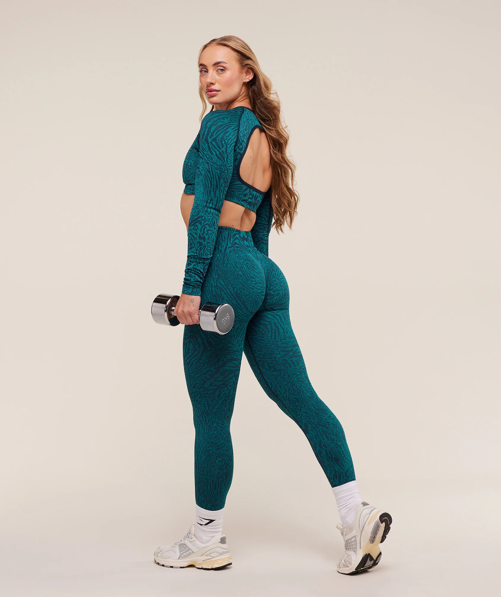 Gymshark Adapt Animal Seamless Leggings - Navy/Brand Blue - Image 4