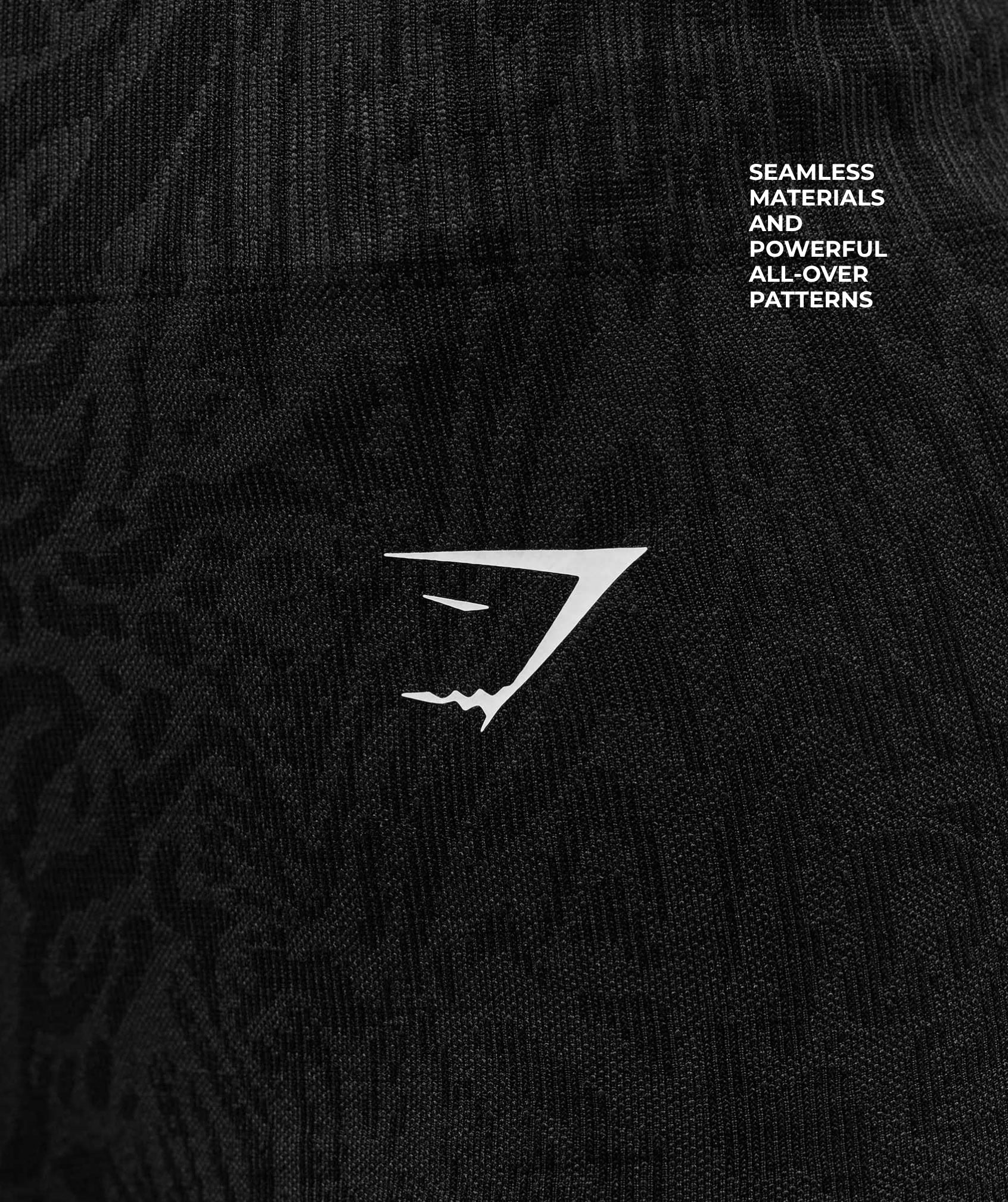 Gymshark Adapt Animal Seamless Shorts - Black/Asphalt Grey - Image 6