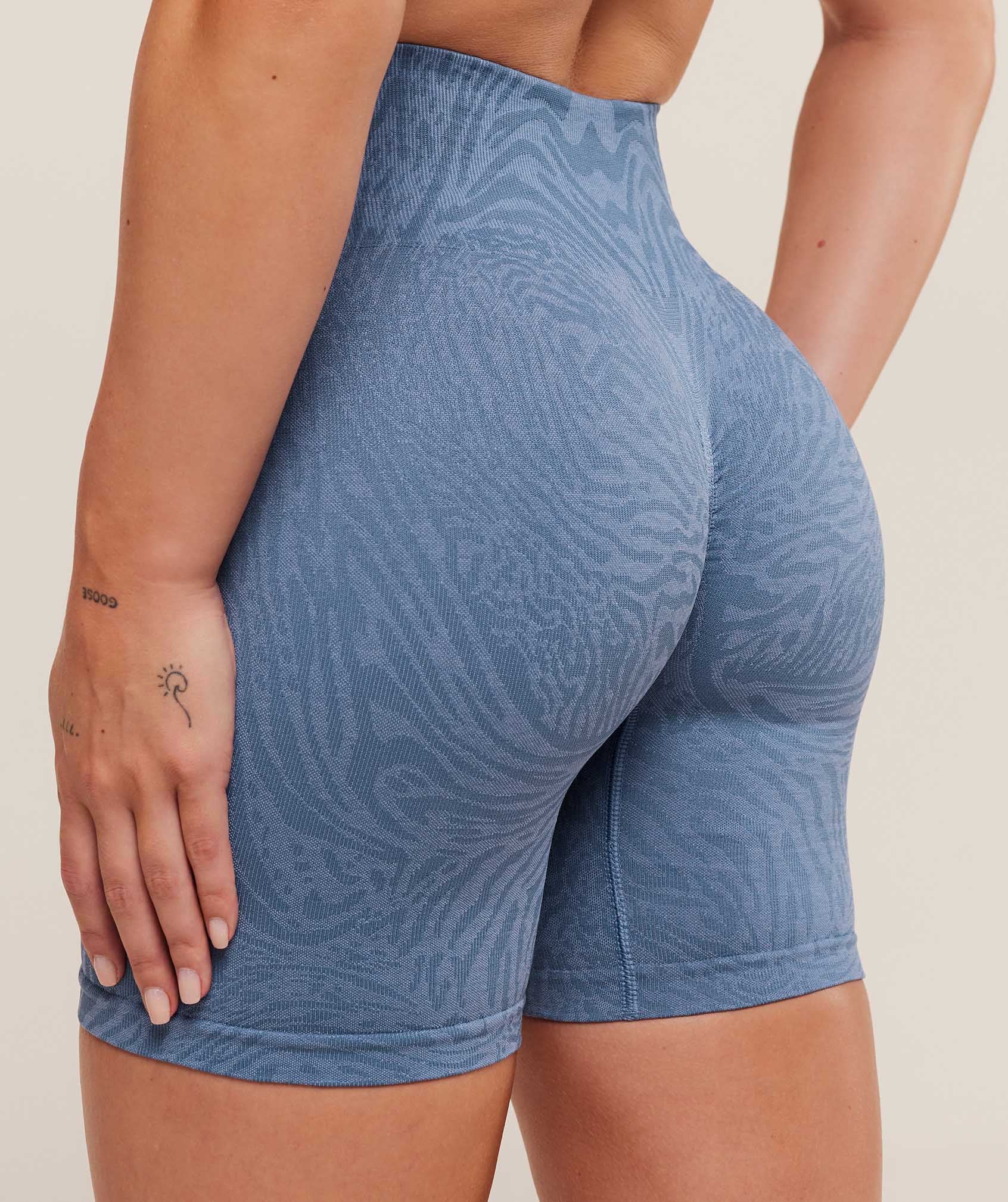 Gymshark Adapt Animal Seamless Shorts - Worn Blue/Peri Blue - Image 5