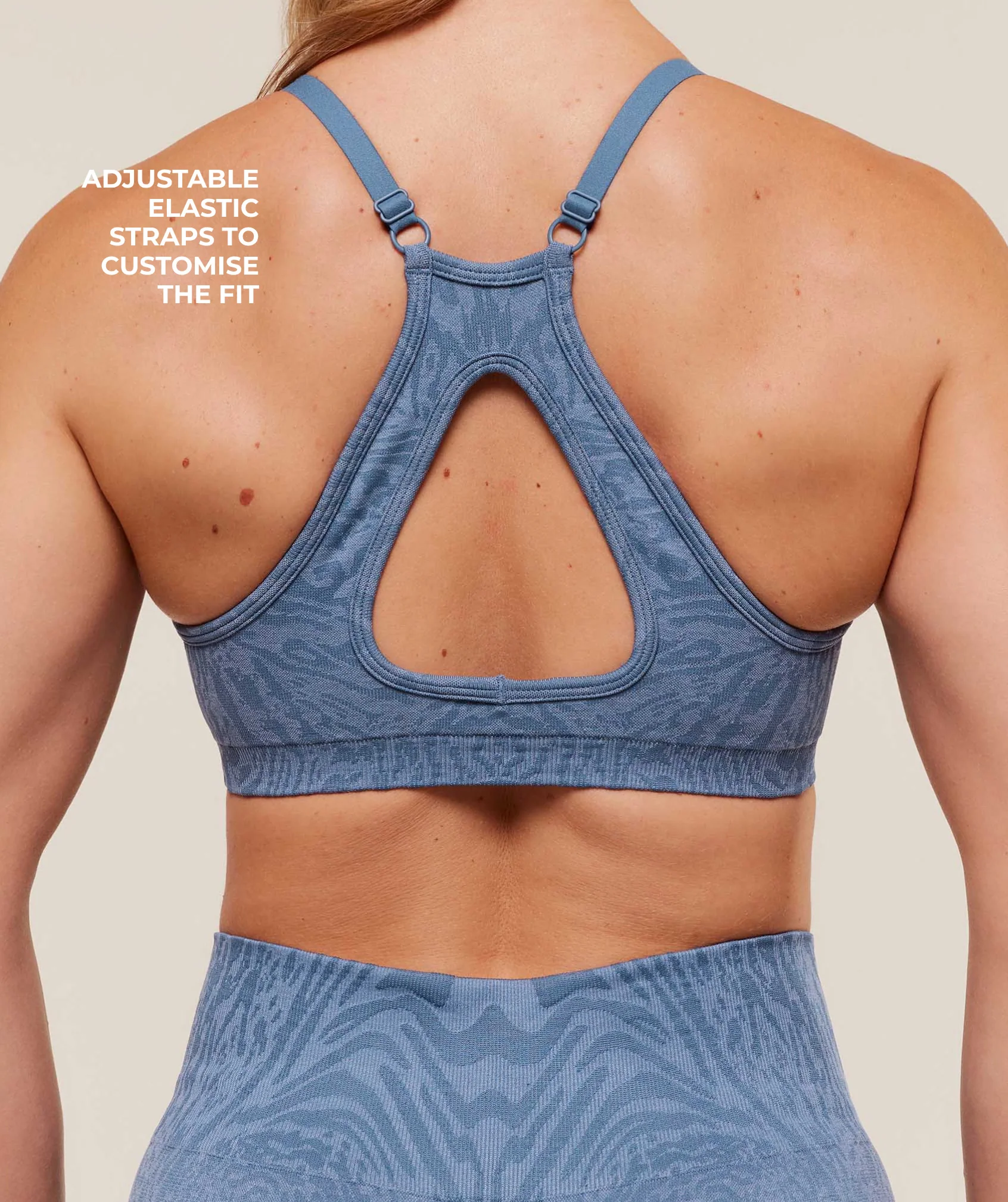 Gymshark Adapt Animal Seamless Sports Bra - Worn Blue/Peri Blue - Image 5