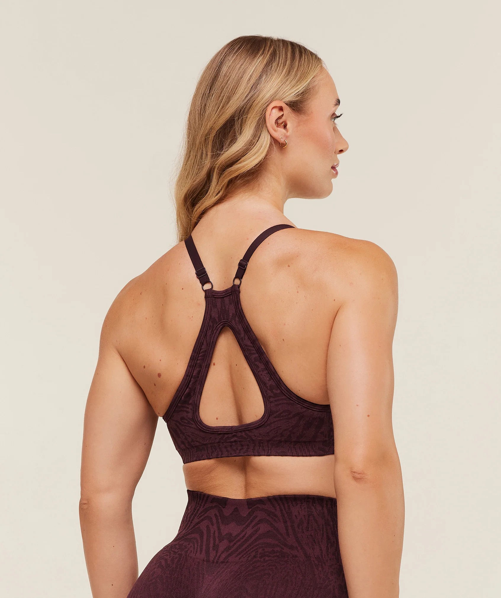 Gymshark Adapt Animal Seamless Sports Bra - Cherry Purple/Reset Pink - Image 3