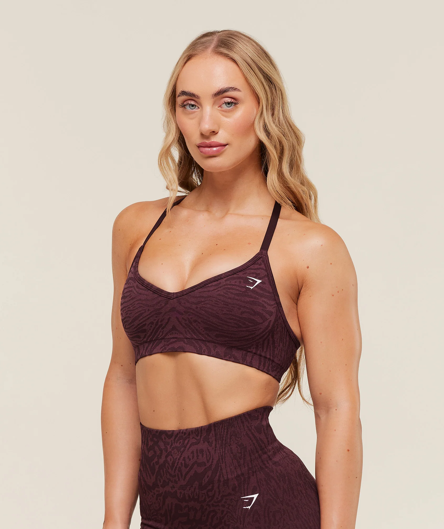 Gymshark Adapt Animal Seamless Sports Bra - Cherry Purple/Reset Pink - Image 4