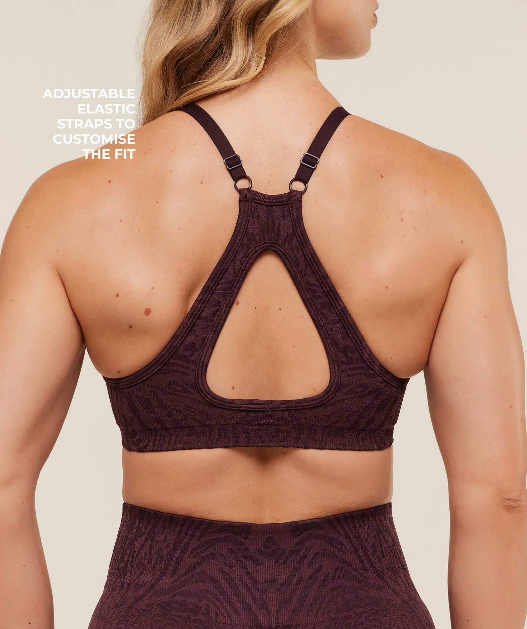 Gymshark Adapt Animal Seamless Sports Bra - Cherry Purple/Reset Pink - Image 6