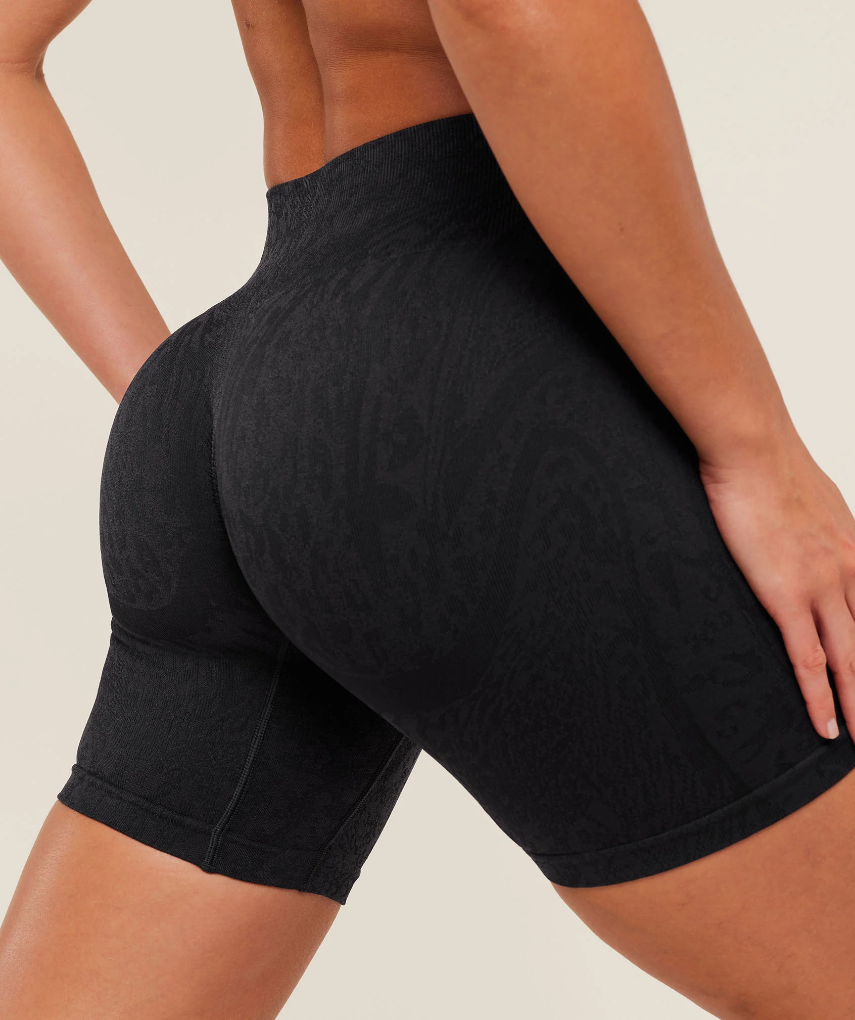 Gymshark Adapt Animal X Whitney Shorts - Black / Asphalt Grey - Image 6