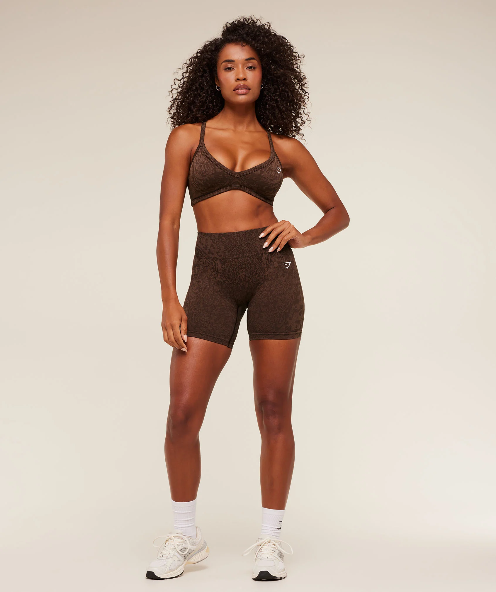 Gymshark Adapt Animal X Whitney Shorts - GS Archive Brown/GS Soft Brown - Image 5