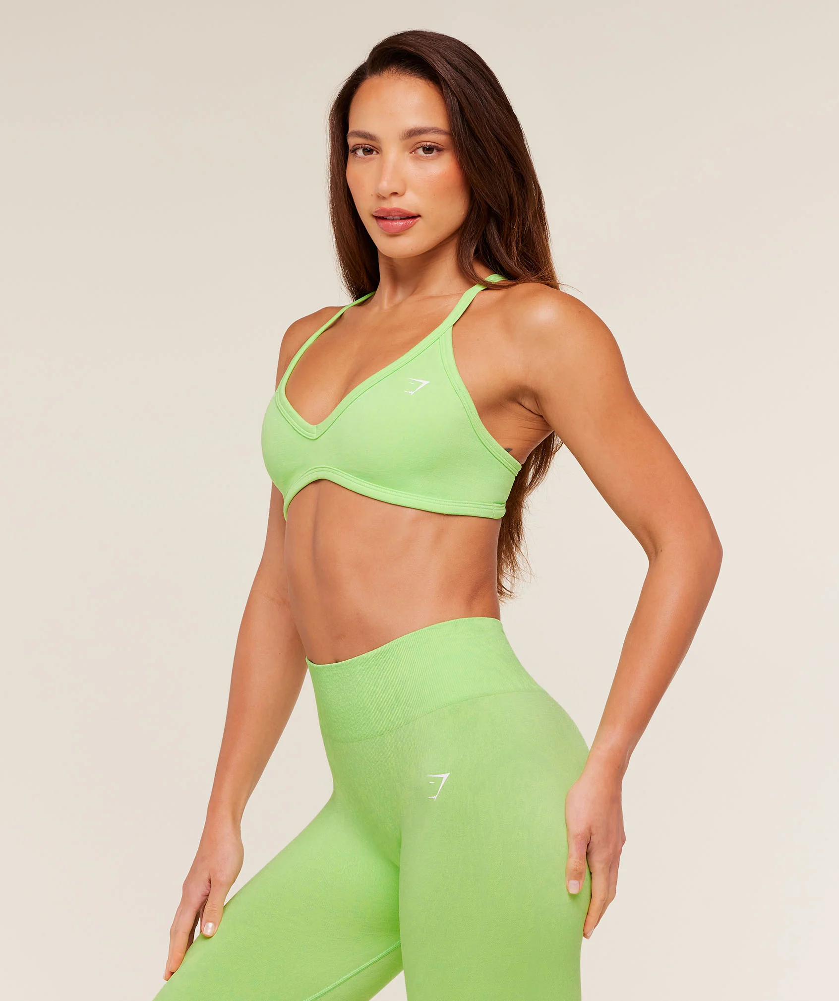Gymshark Adapt Animal X Whitney Sports Bra - Energy Gelato Green / Sorbet Yellow - Image 4