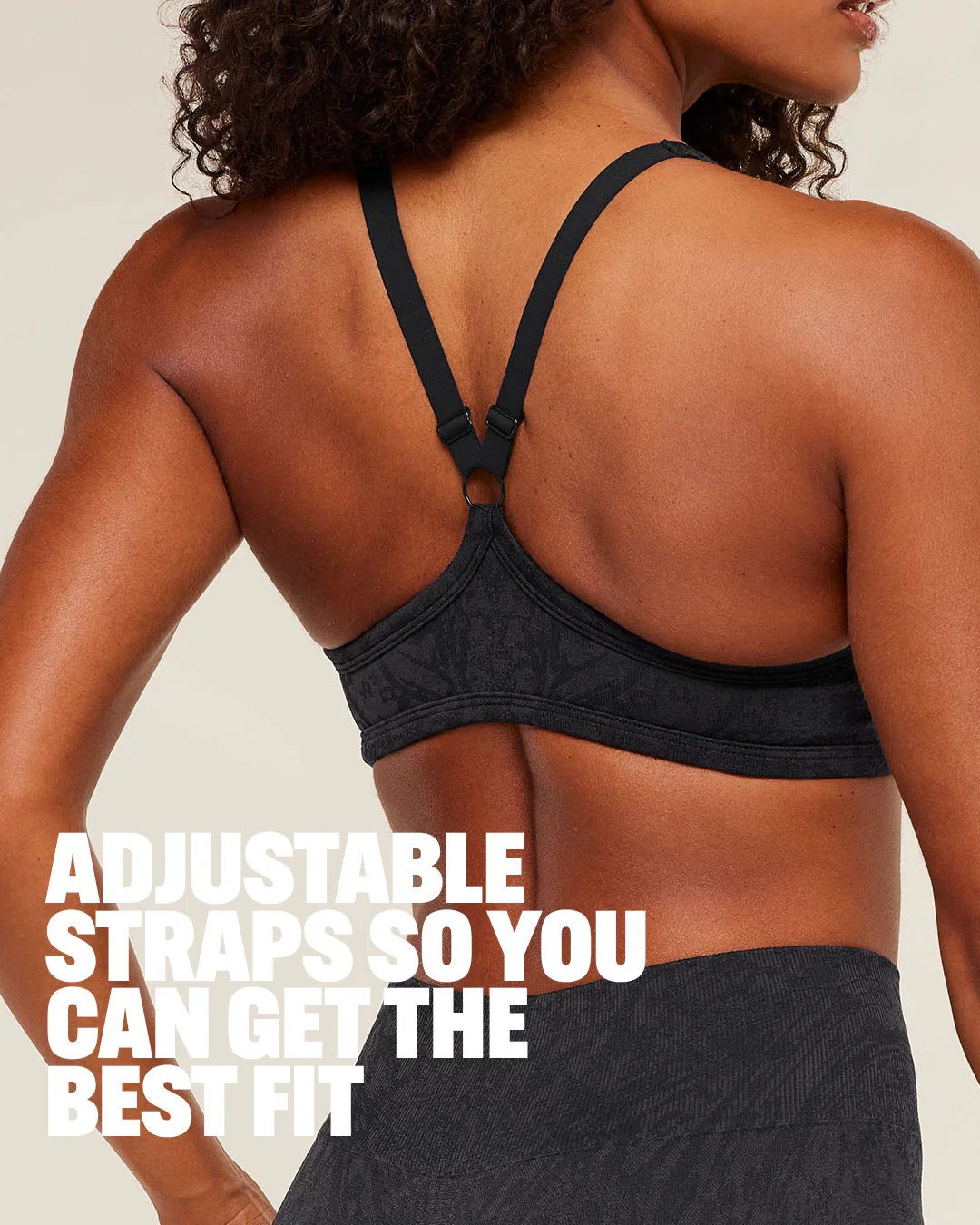 Gymshark Adapt Animal X Whitney Sports Bra - Black /  Asphalt Grey - Image 2
