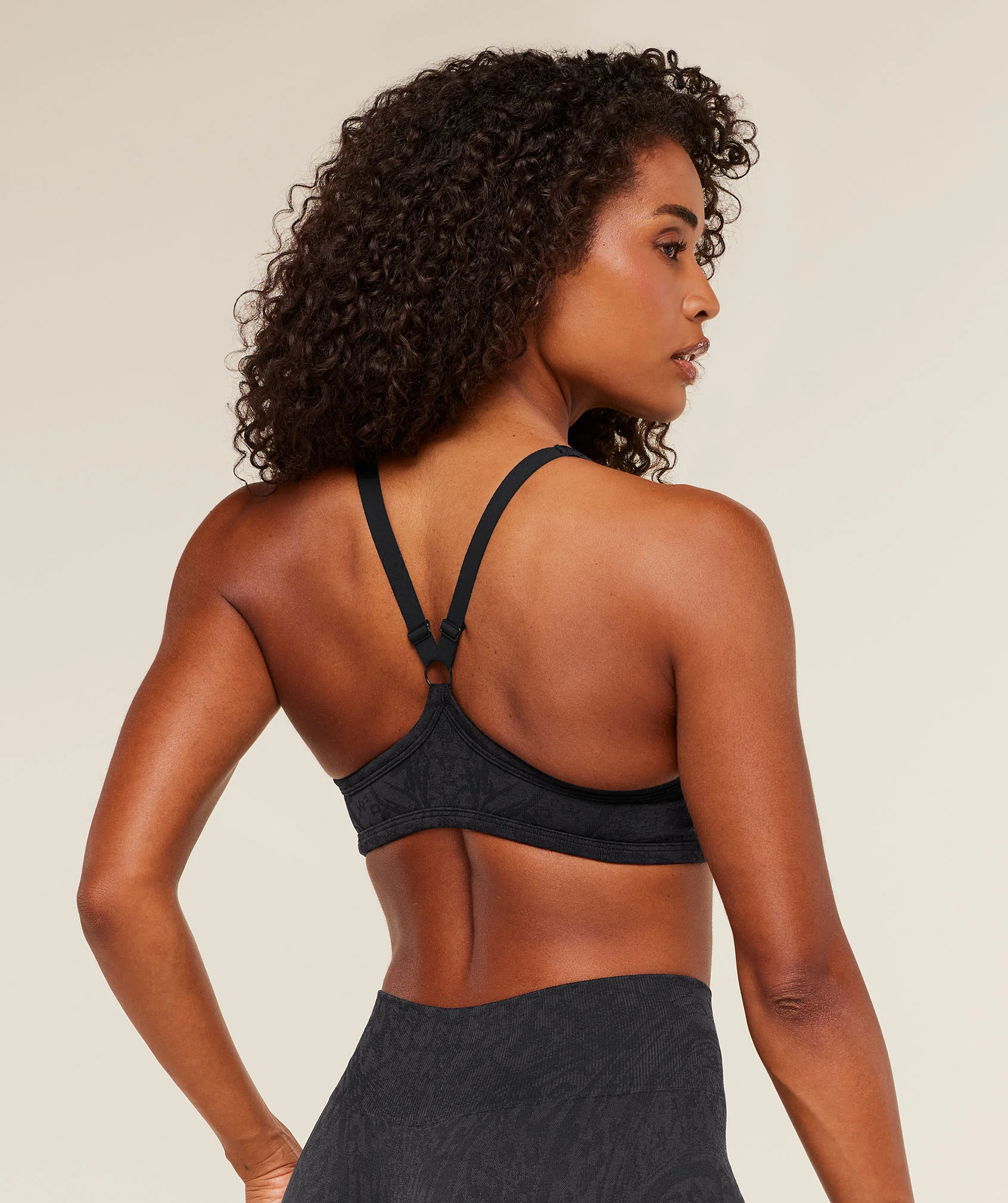 Gymshark Adapt Animal X Whitney Sports Bra - Black /  Asphalt Grey - Image 3