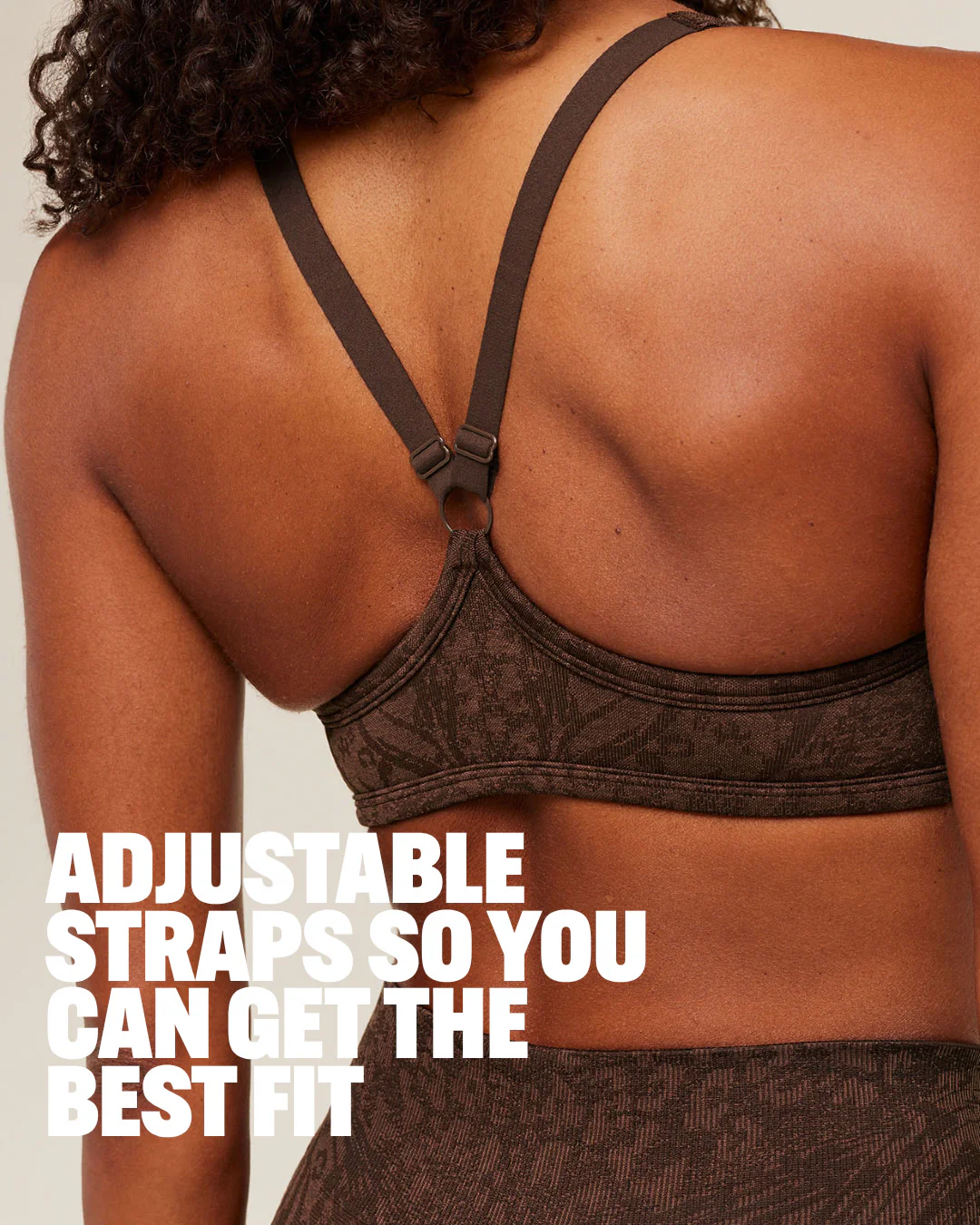 Gymshark Adapt Animal X Whitney Sports Bra - Archive Brown /  Soft Brown - Image 2