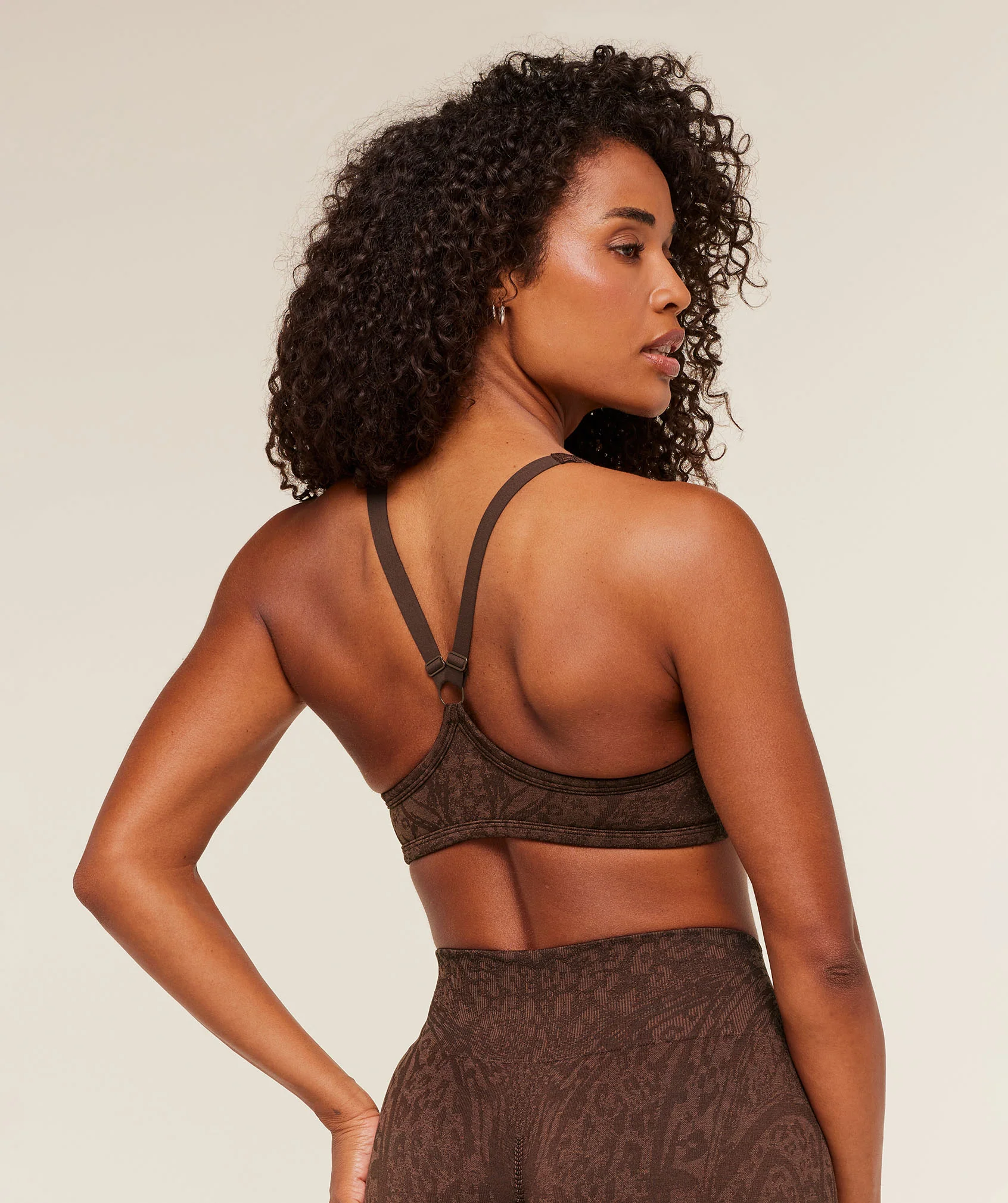 Gymshark Adapt Animal X Whitney Sports Bra - Archive Brown /  Soft Brown - Image 3