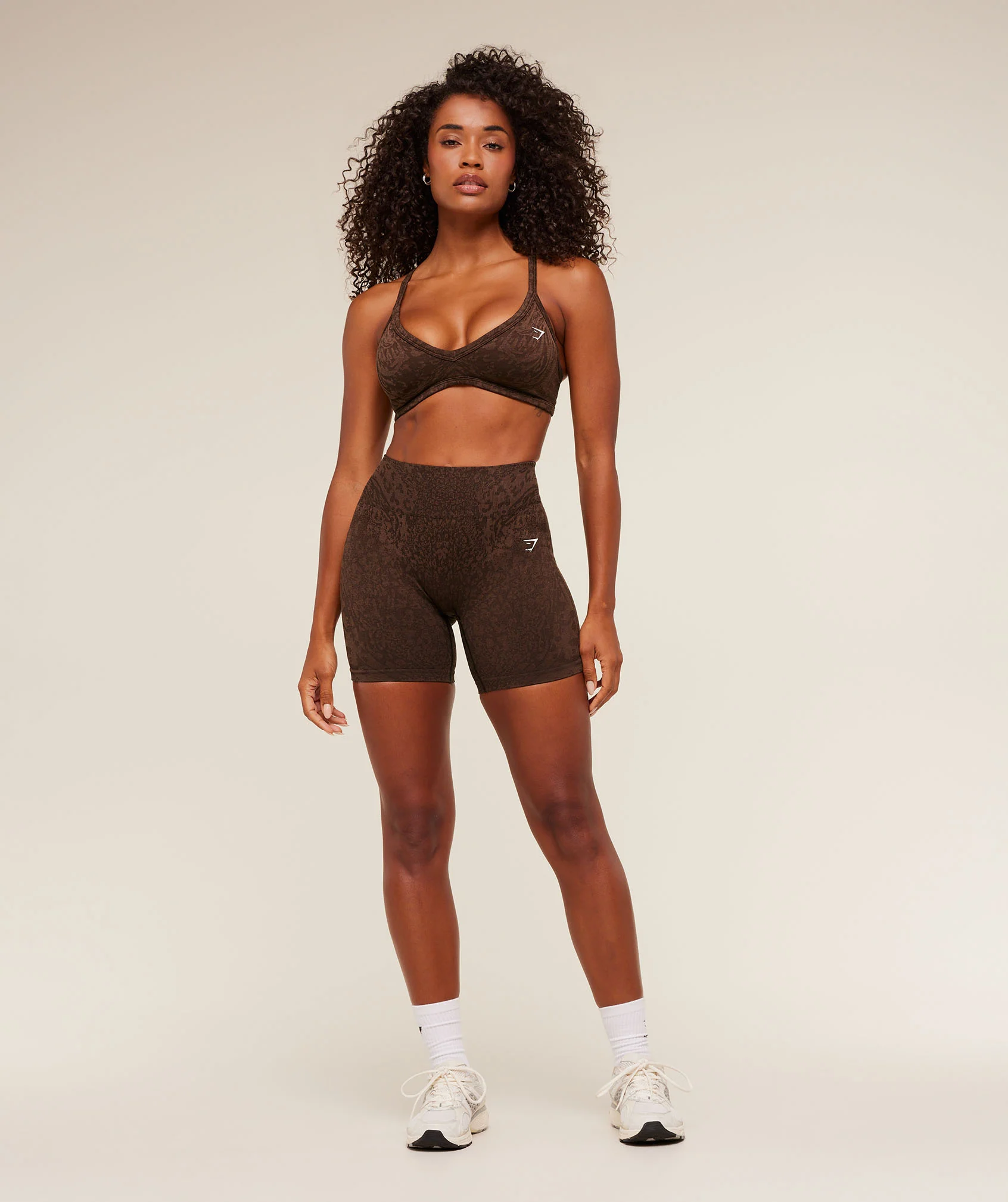 Gymshark Adapt Animal X Whitney Sports Bra - Archive Brown /  Soft Brown - Image 5