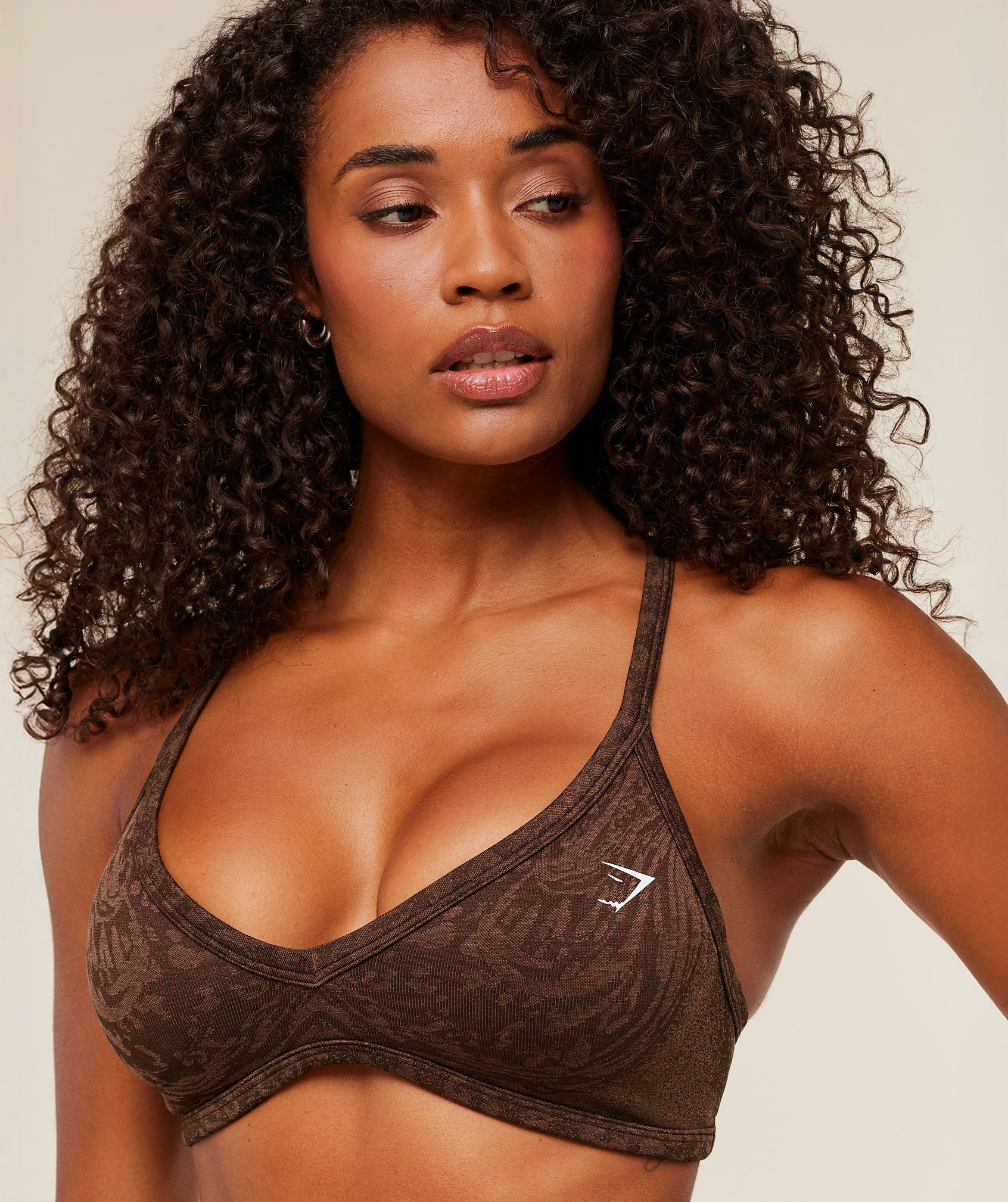 Gymshark Adapt Animal X Whitney Sports Bra - Archive Brown /  Soft Brown - Image 6