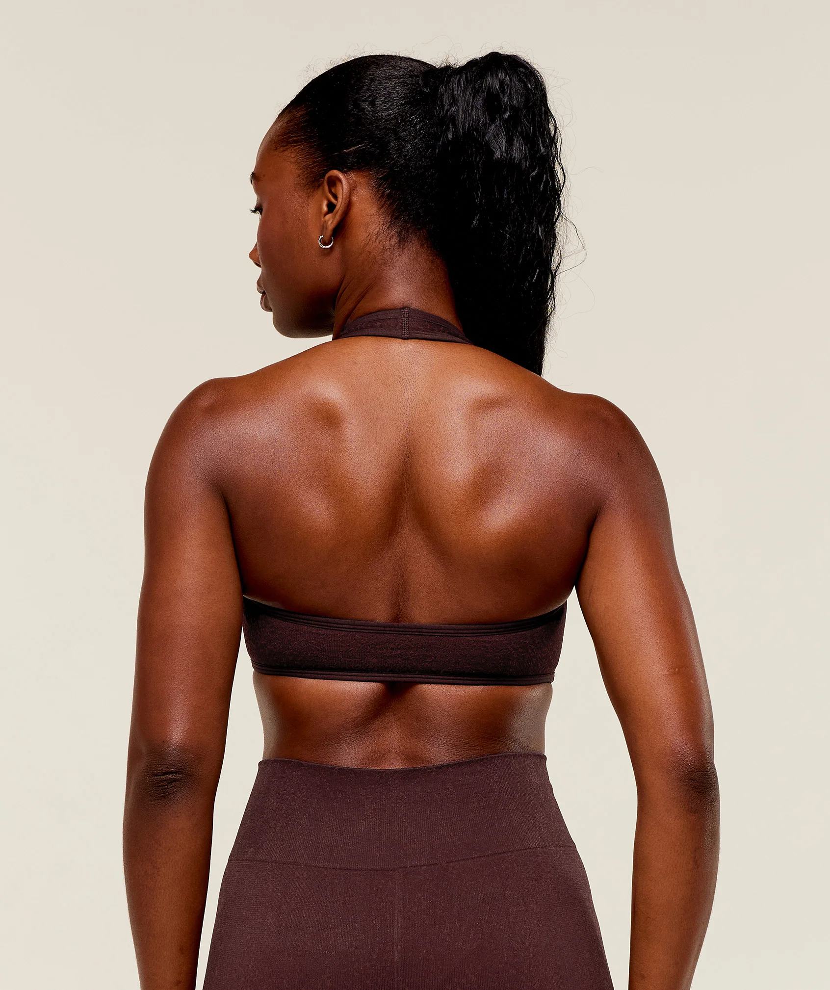 Gymshark Adapt Fleck x Whitney Halterneck Sports Bra - Cherry Purple/Rich Maroon - Image 3