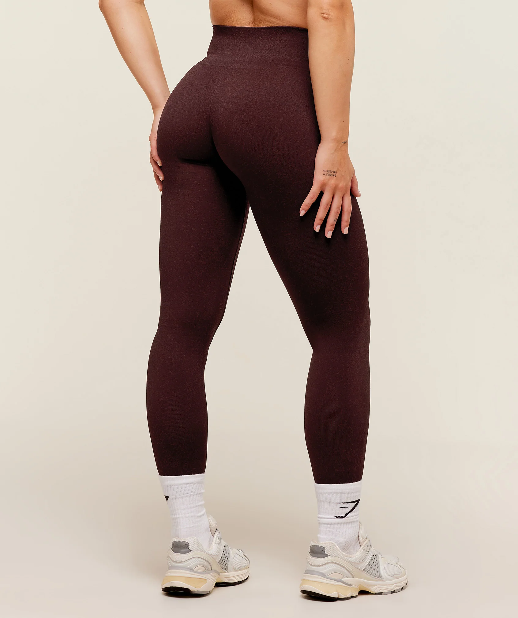 Gymshark Adapt Fleck x Whitney Leggings - Cherry Purple/Rich Maroon - Image 3