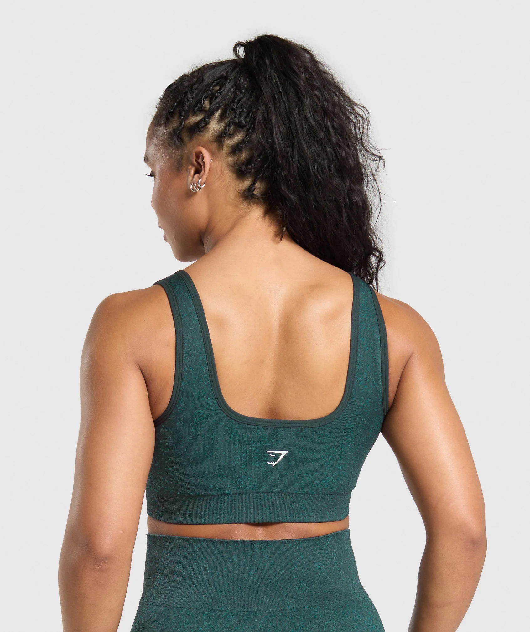 Gymshark Adapt Fleck Sports Bra - Darkest Teal/Functional Teal - Image 6