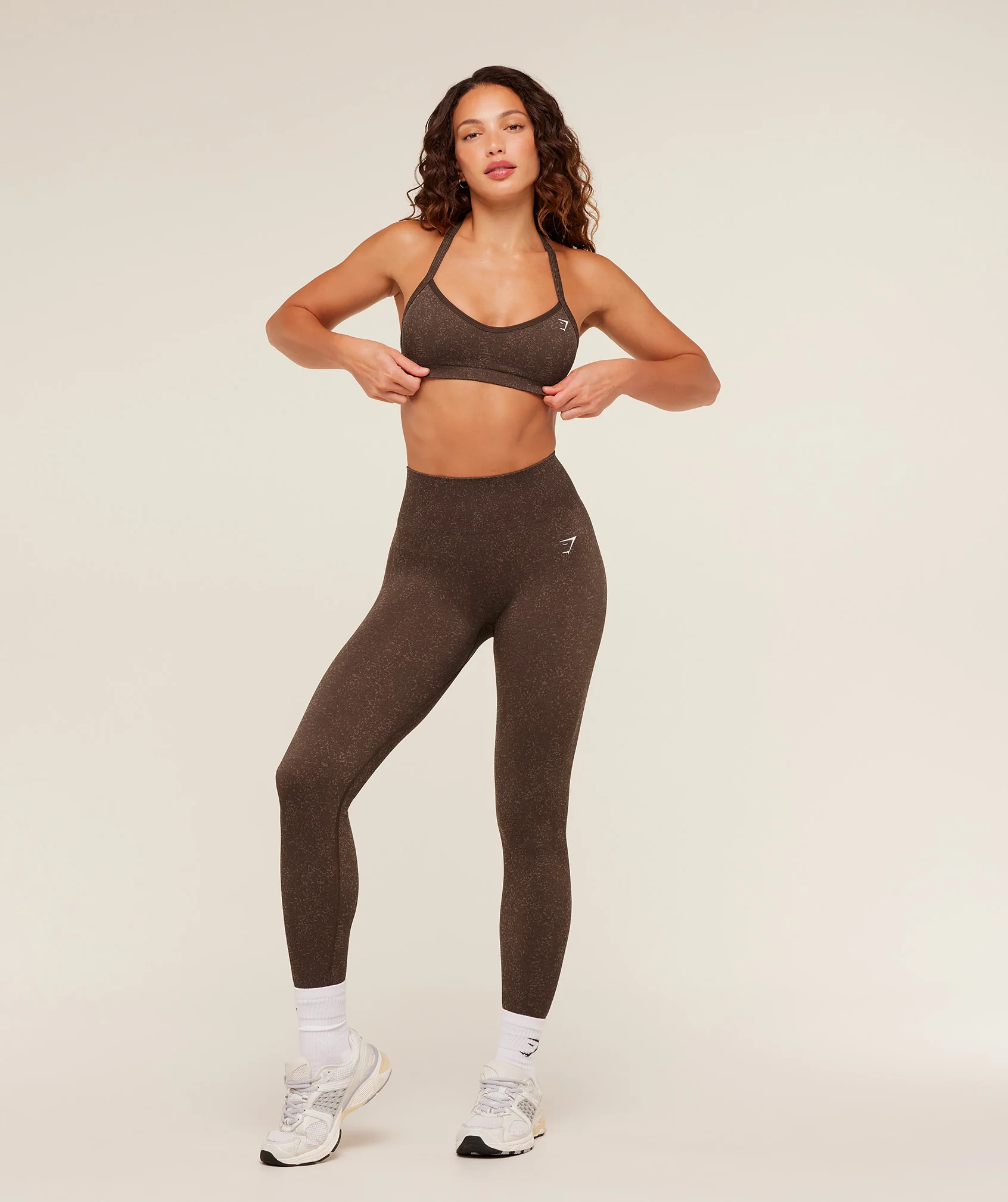 Gymshark Adapt Fleck Sports Bra - Archive Brown/Lifestyle Brown - Image 4
