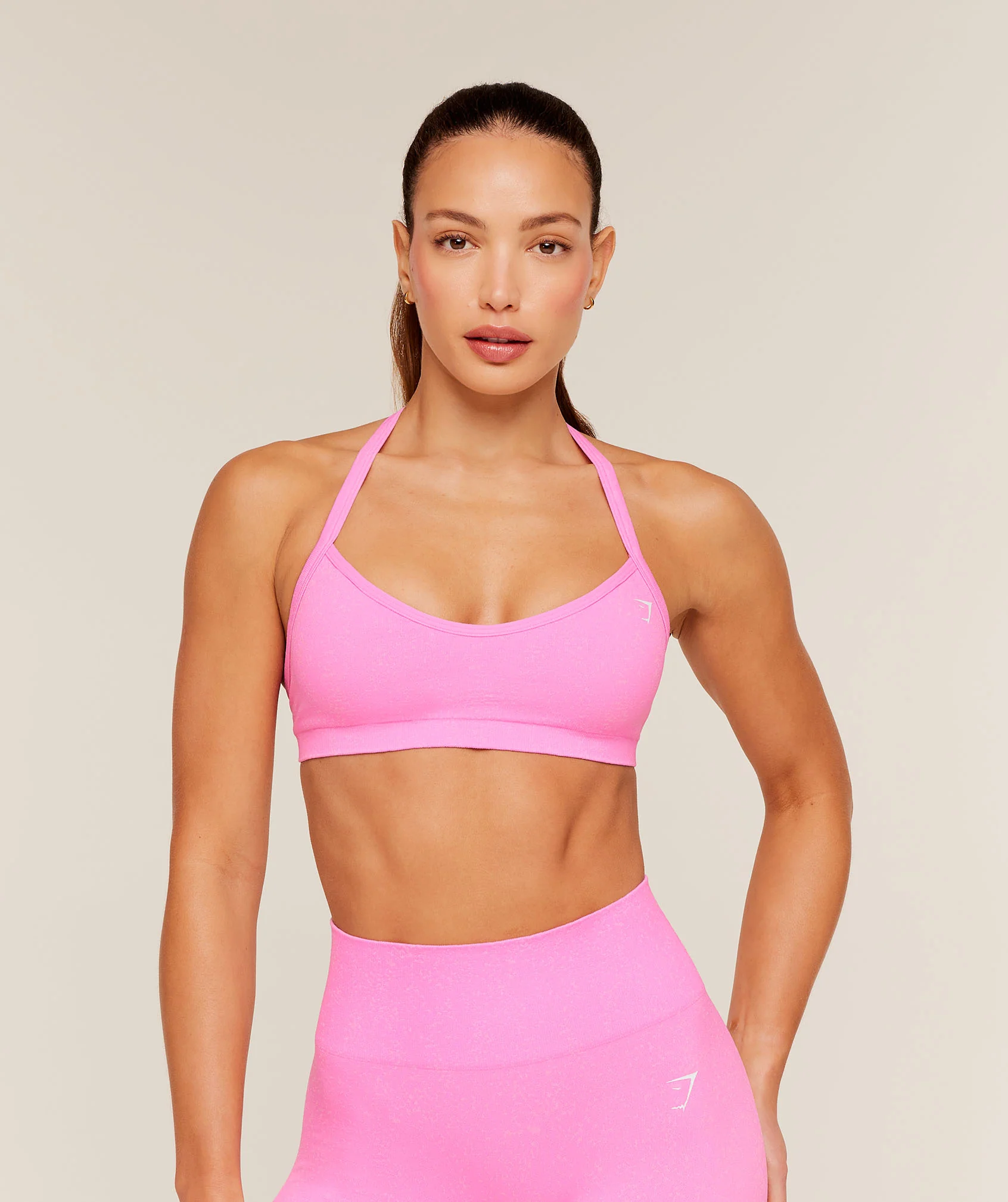 Gymshark Adapt Fleck Sports Bra - Focus Pink/Tinted White - Image 2