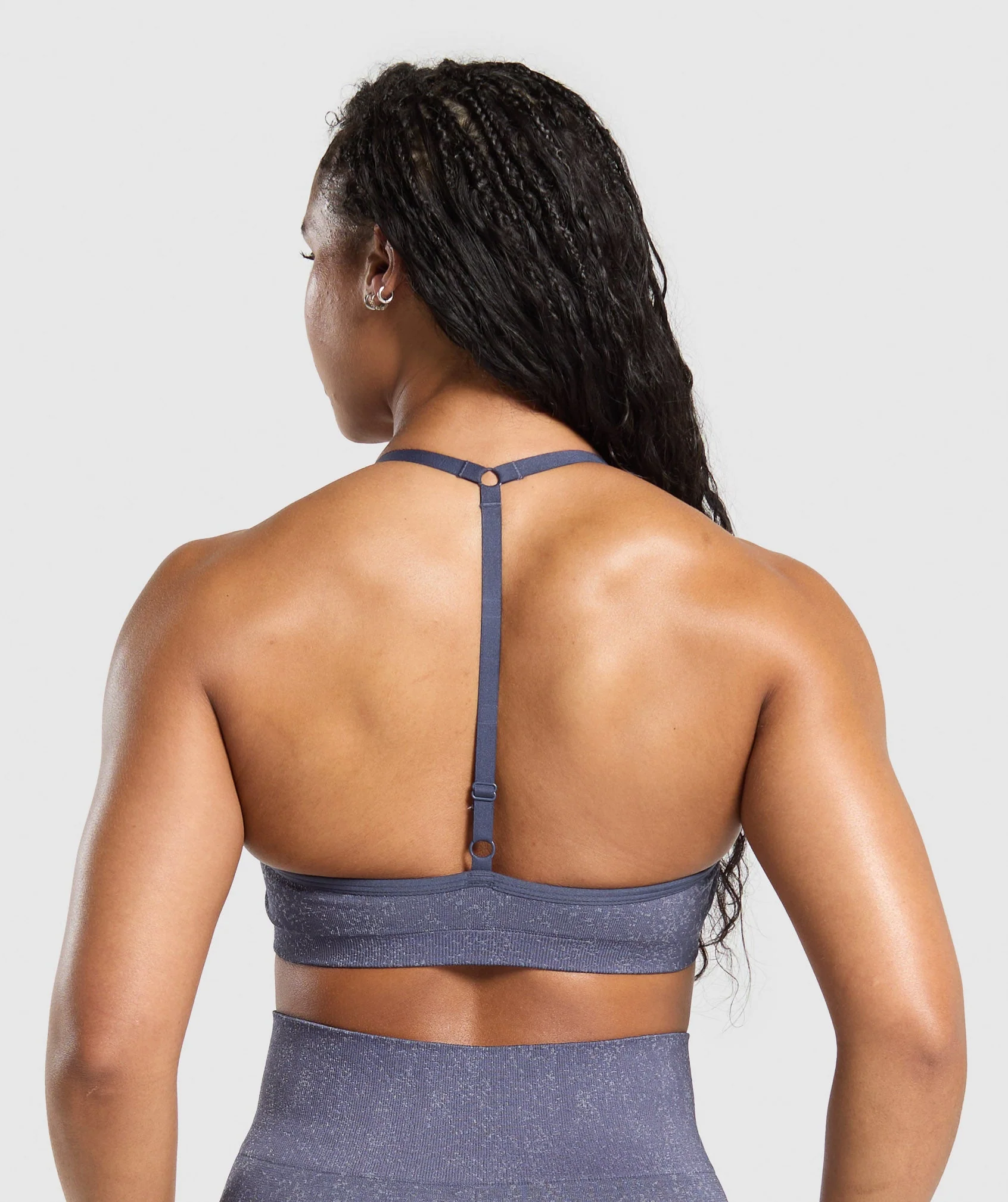 Gymshark Adapt Fleck T-Back Bra - Weighted Purple/Metal Purple - Image 2