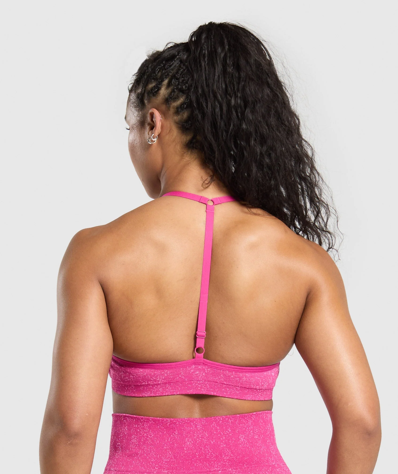 Gymshark Adapt Fleck T-Back Bra - Winning Pink/Sour Pink - Image 2