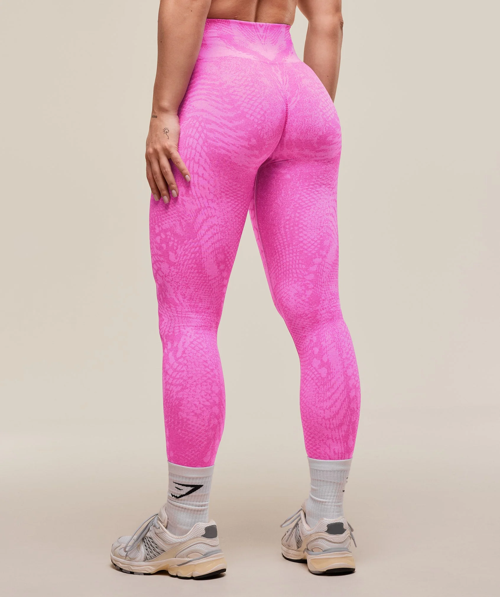 Gymshark Adapt Animal X Whitney Seamless Leggings - Sour Pink/Vibrant Pink - Image 5