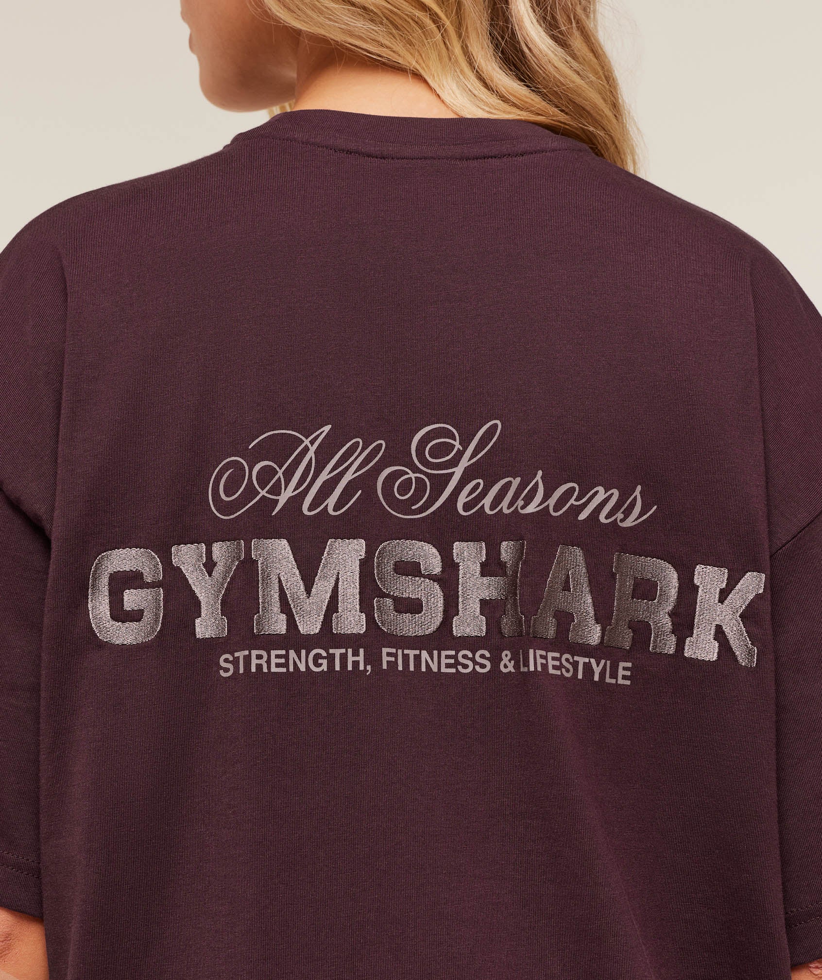 Gymshark All Seasons Graphic Short Sleeve T-Shirt - GS Cherry Purple - Image 5