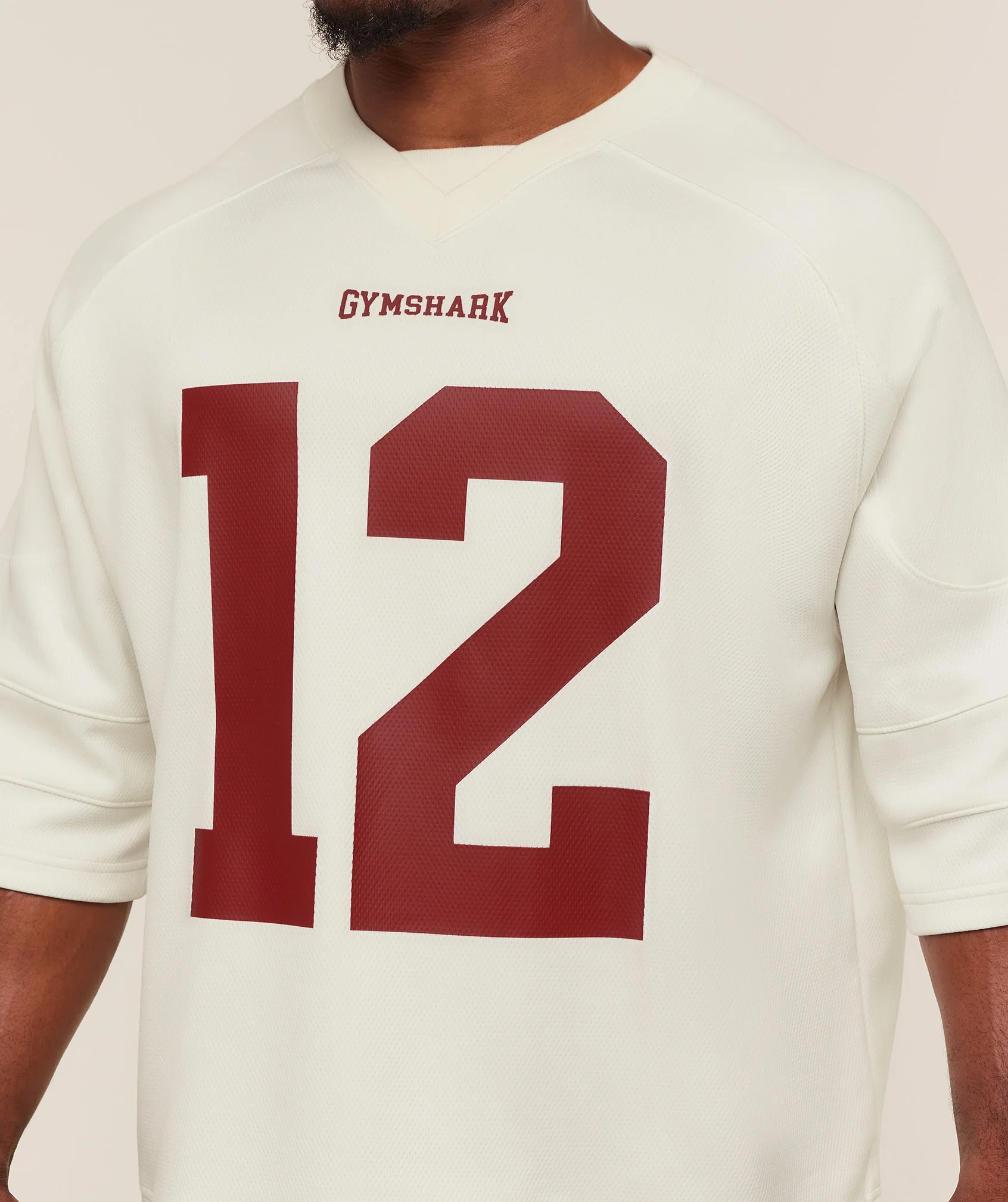 Gymshark American Football Jersey - Soft White - Image 8