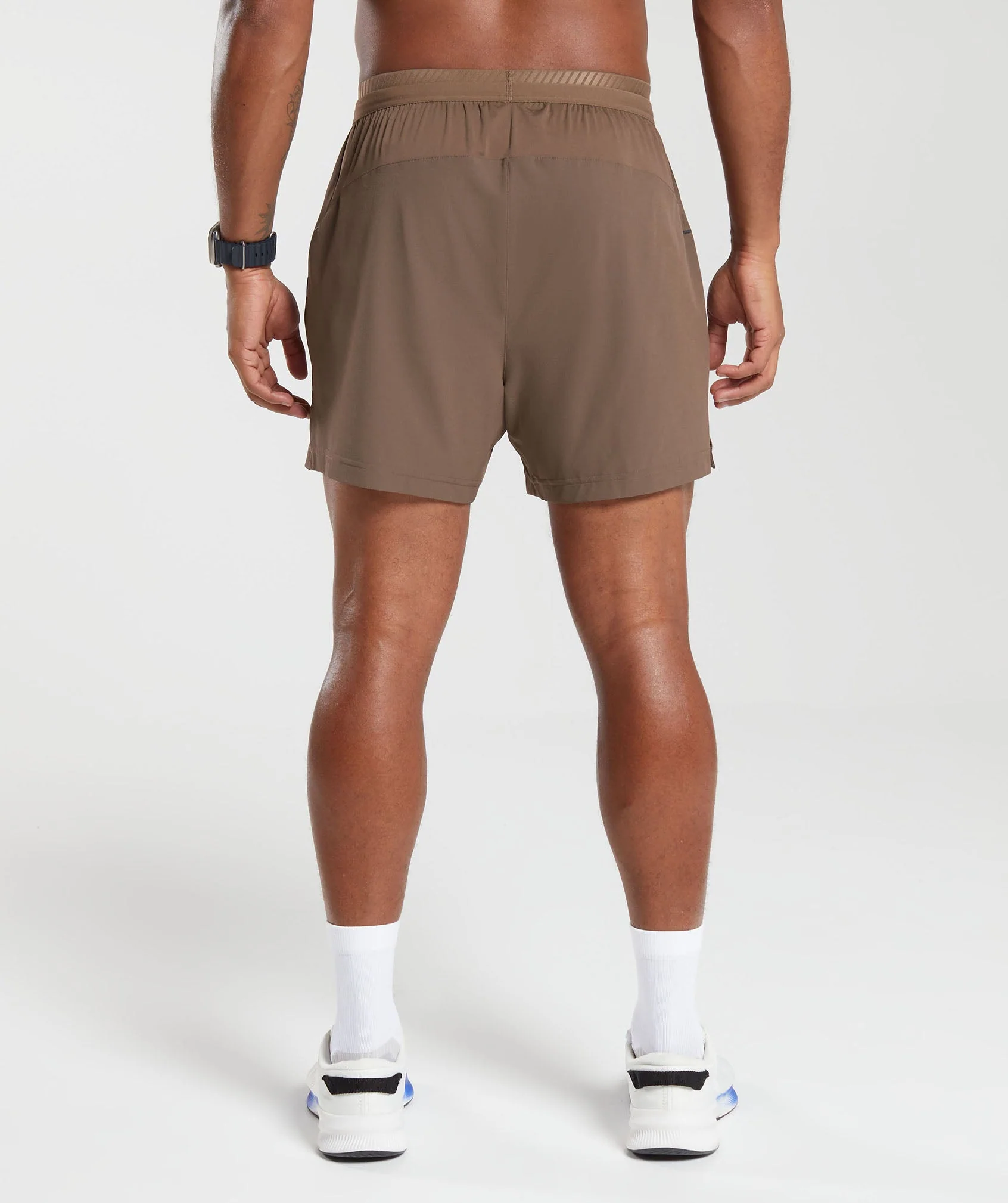 Gymshark Apex 5" Hybrid Shorts - Soft Brown - Image 2