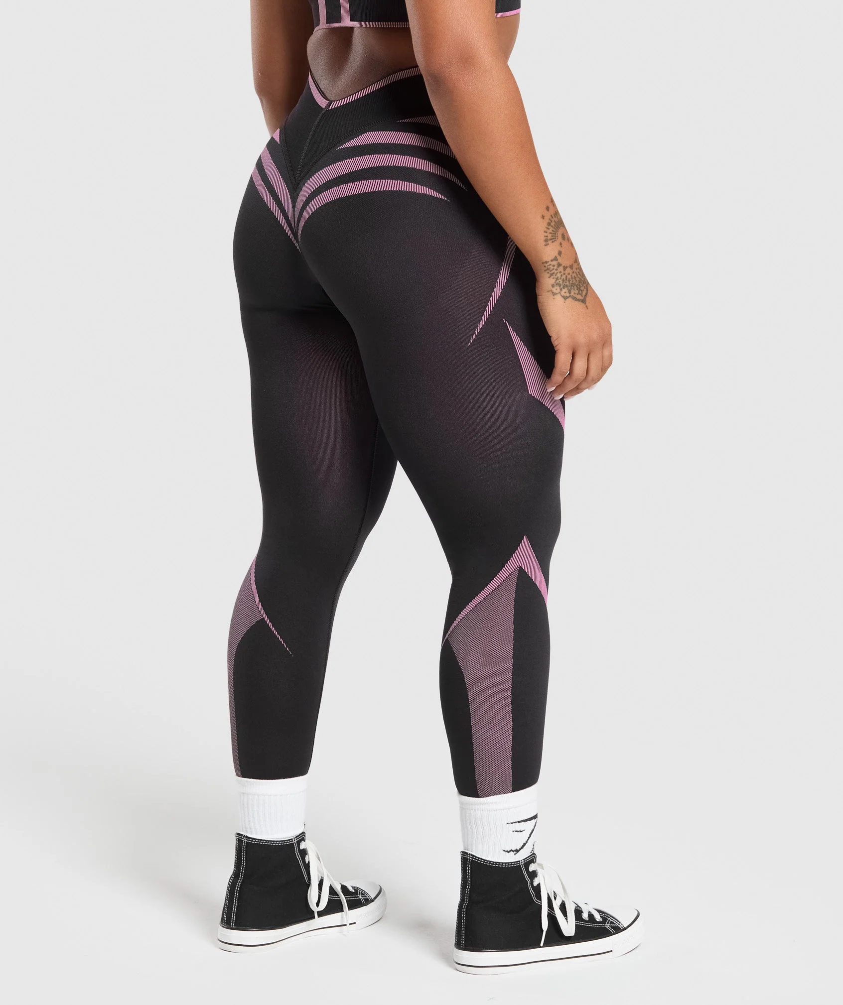 Gymshark Apex Lift Seamless Leggings - Darkest Purple/Sour Pink - Image 2