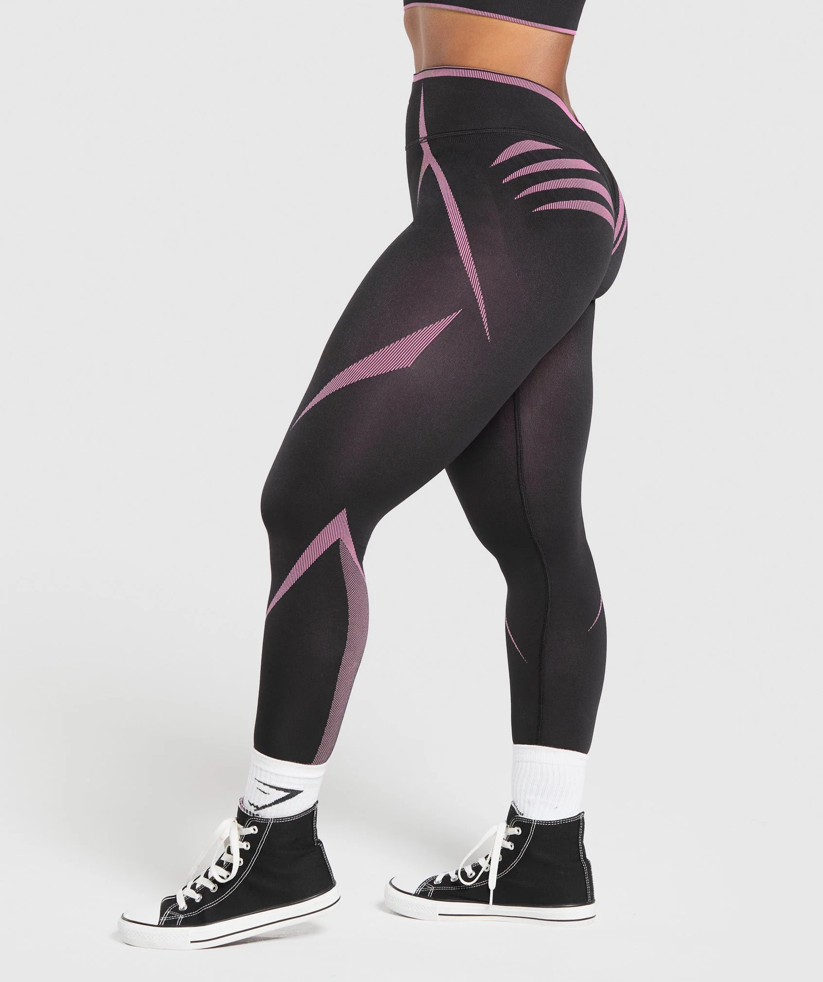 Gymshark Apex Lift Seamless Leggings - Darkest Purple/Sour Pink - Image 3