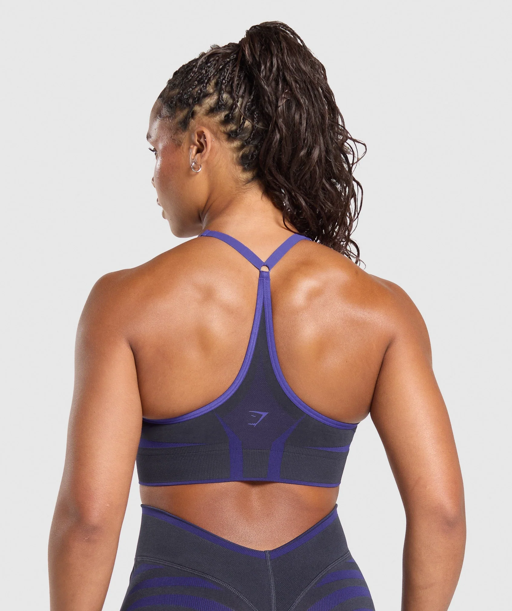 Gymshark Apex Lift Seamless Sports Bra - Heavy Blue/Cobalt Purple - Image 2