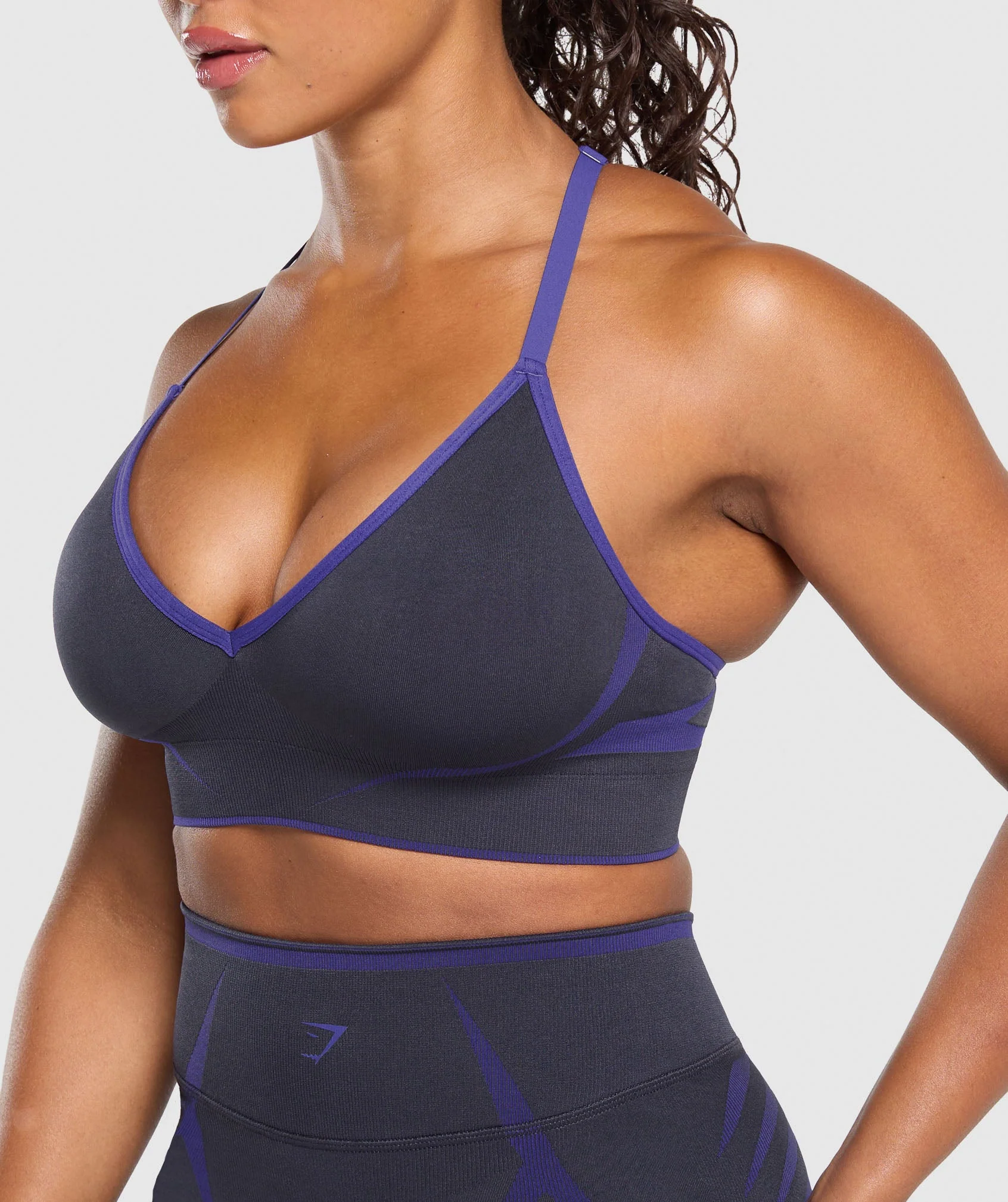 Gymshark Apex Lift Seamless Sports Bra - Heavy Blue/Cobalt Purple - Image 7