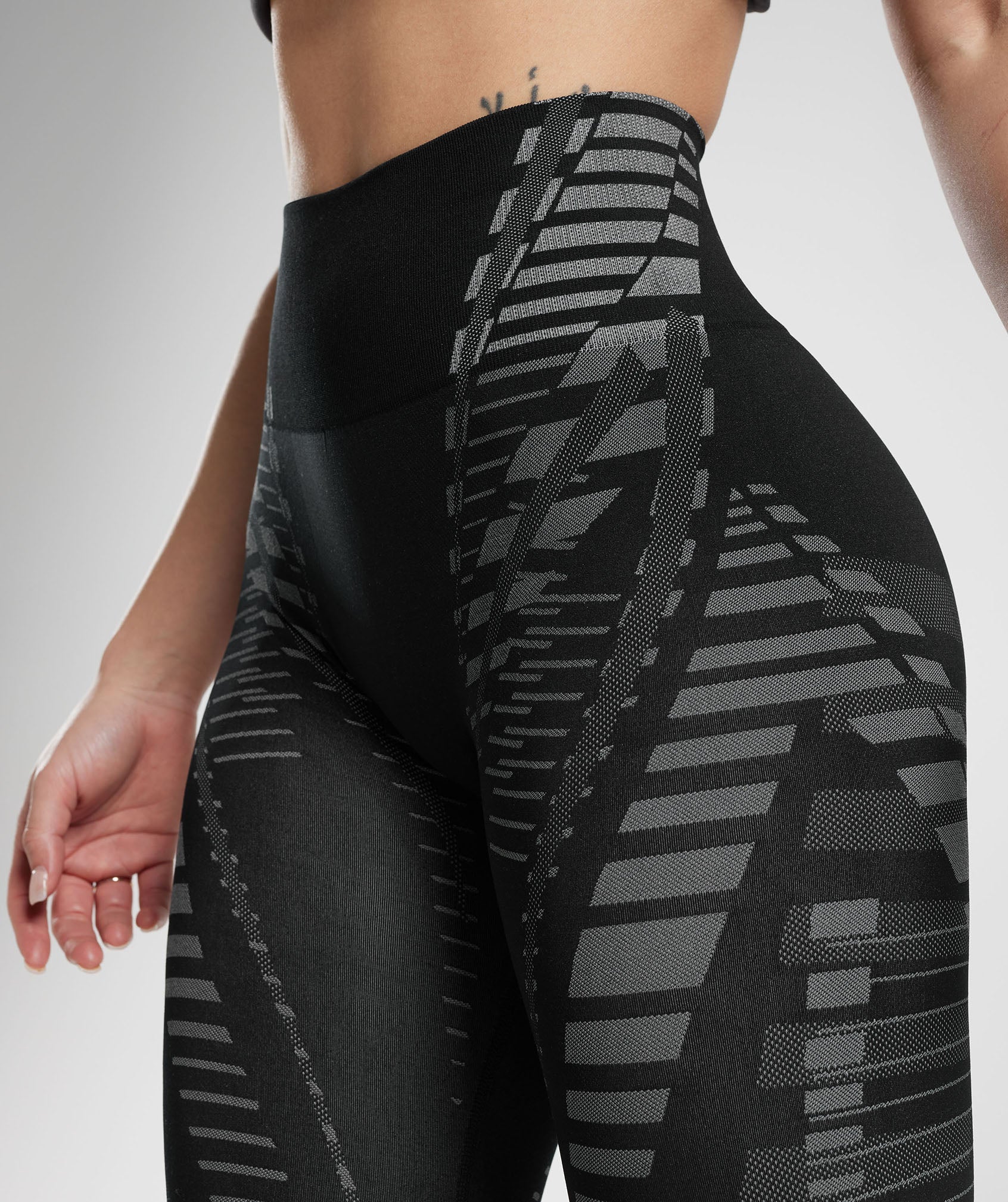 Gymshark Apex Limit Leggings - Black/Light Grey - Image 7