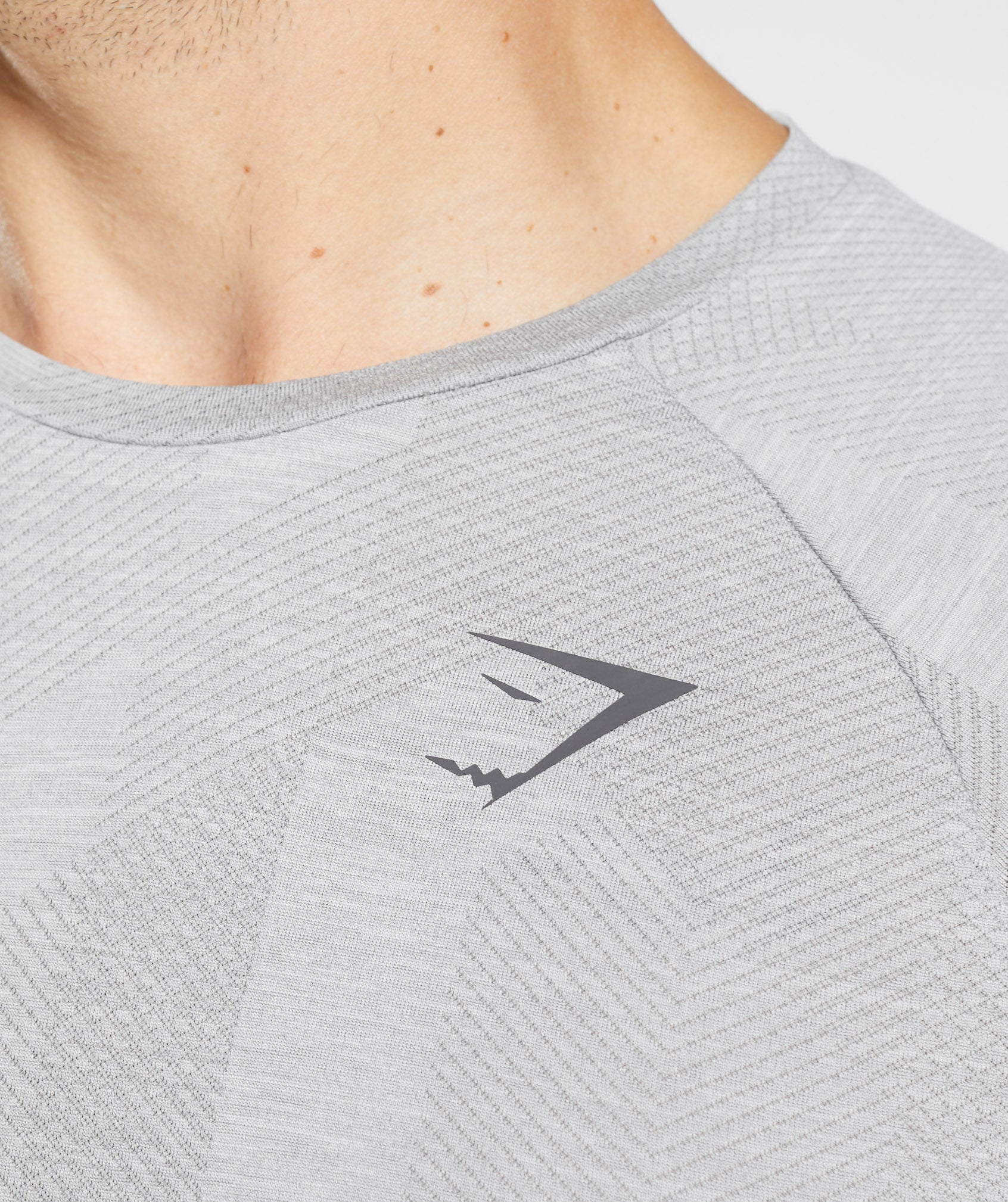 Gymshark Apex Long Sleeve T-Shirt - Light Grey/Smokey Grey - Image 6