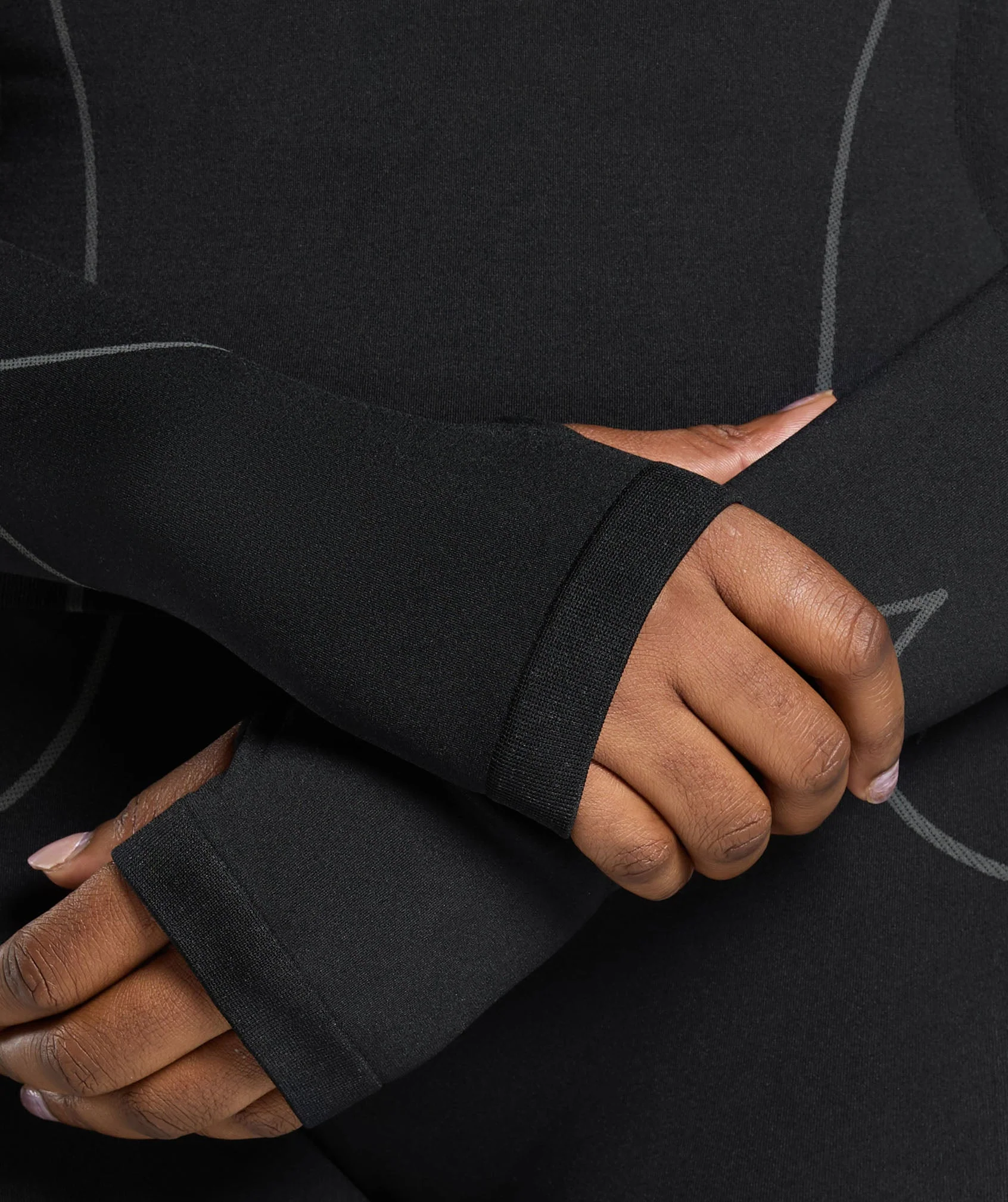 Gymshark Apex Seamless 1/4 Zip Pullover - Black/Graphite Grey - Image 6